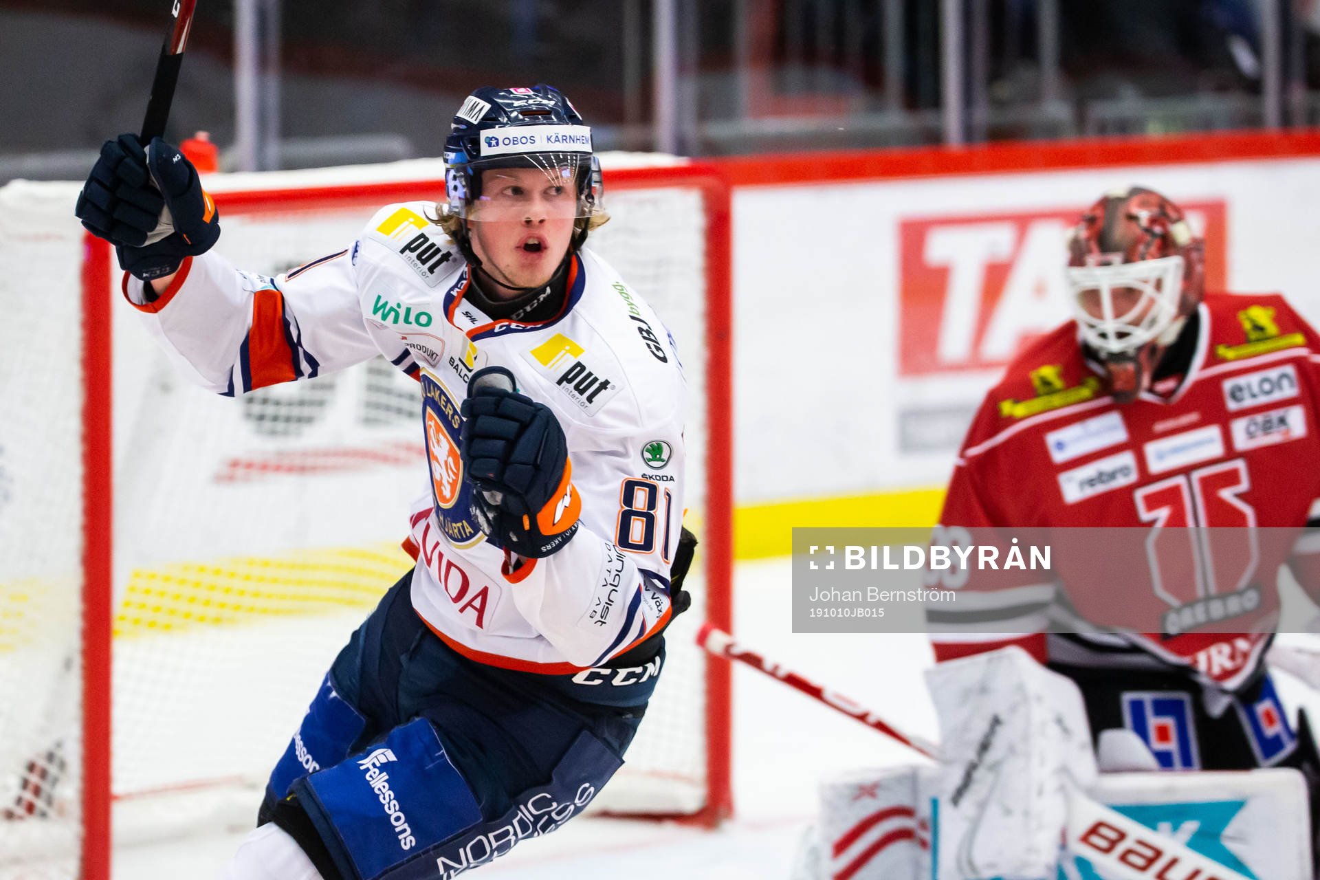 Växjös Fredrik Karlström jublar