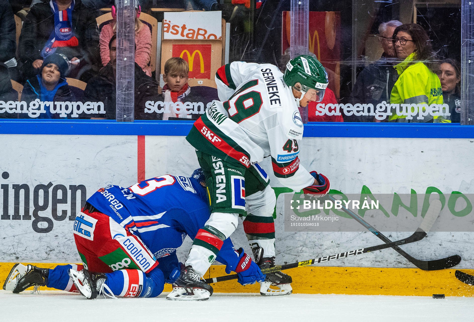 Oskarshamns Gustaf Franzén och Frölundas Rhett Rakhshani
