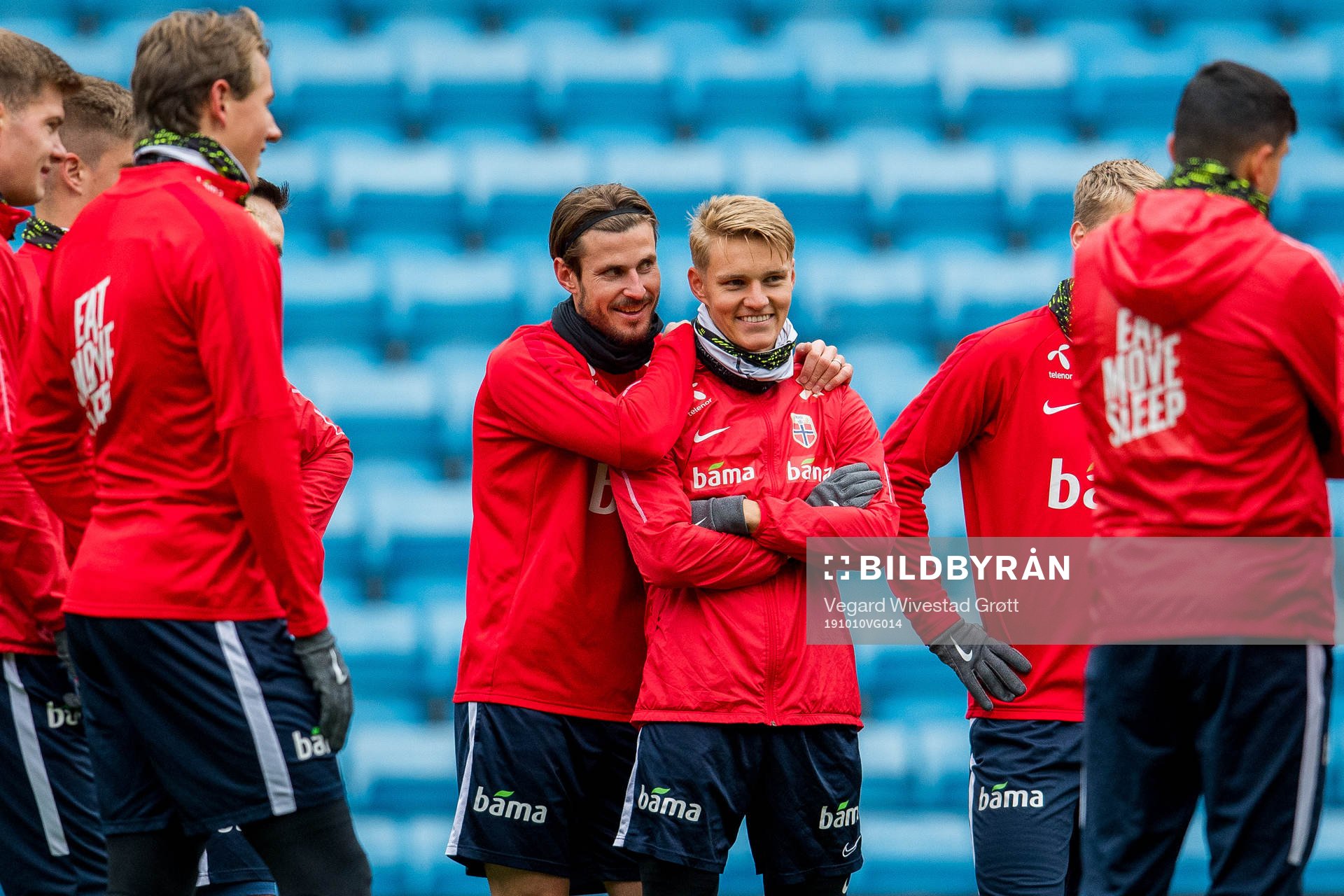 Håvard Nordtveit and Martin Ødegaard of Norway