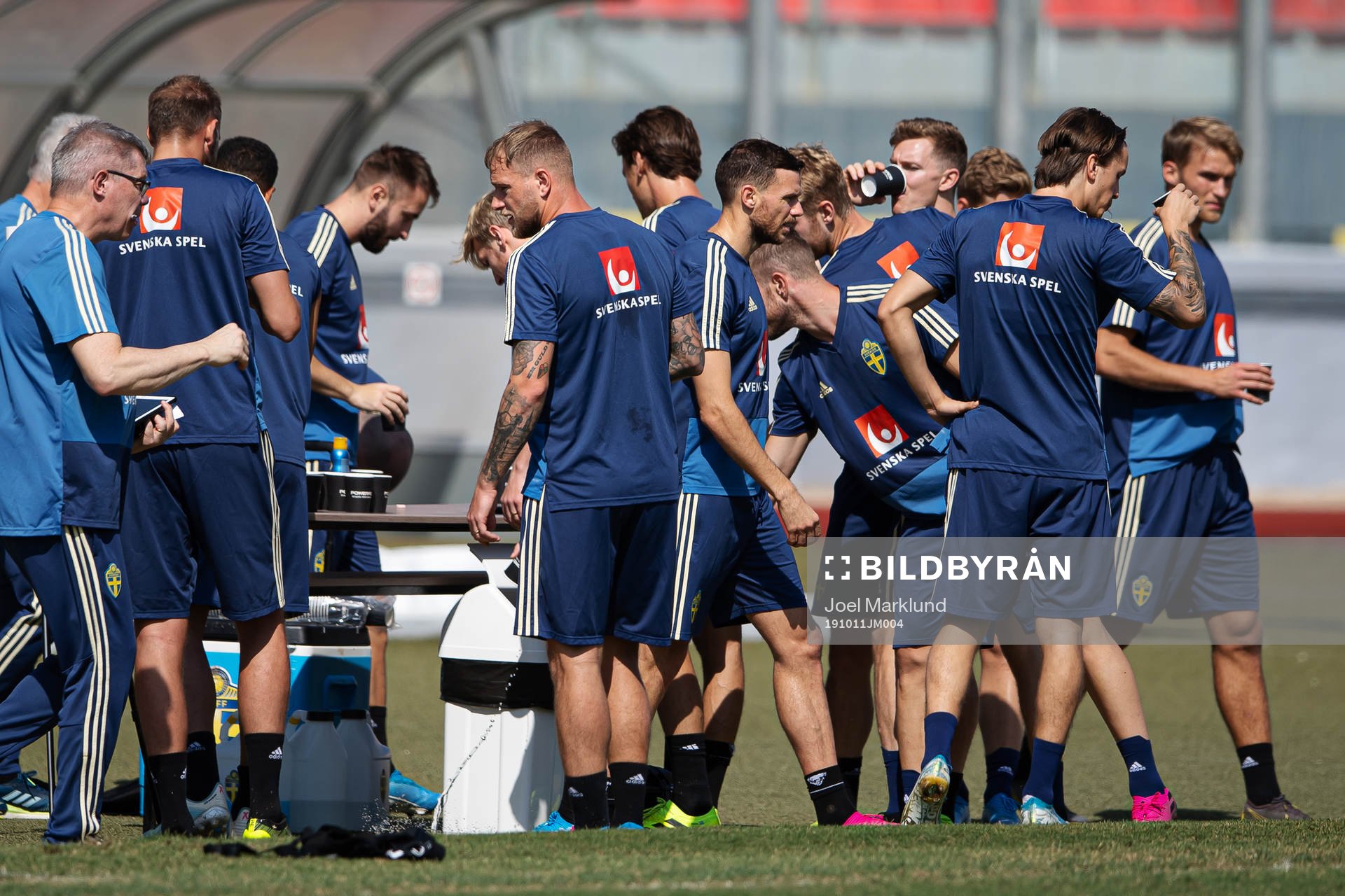 Players of the Swedish national football team including