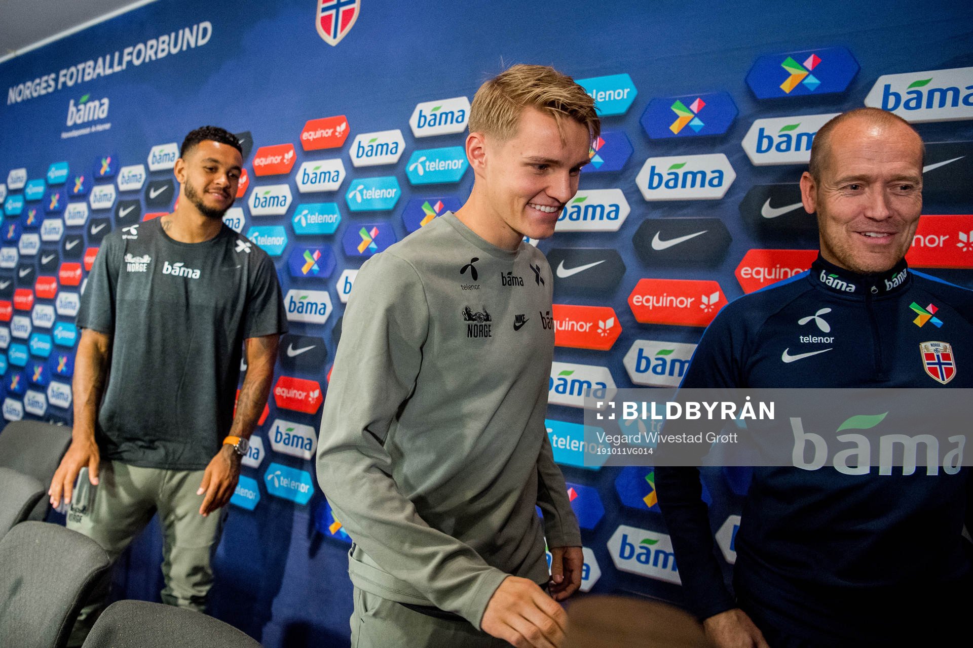 Joshua King, Martin Ødegaard and Svein Graff,
