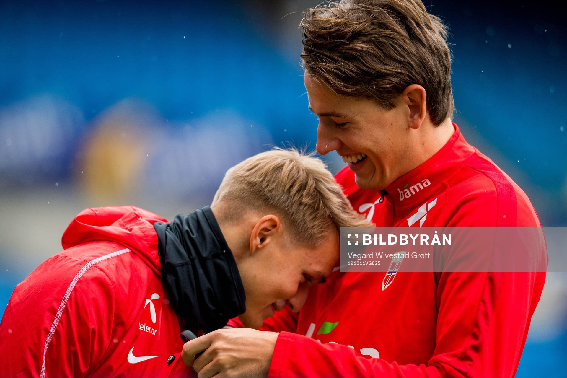 Martin Ødegaard and Sander Berge of Norway