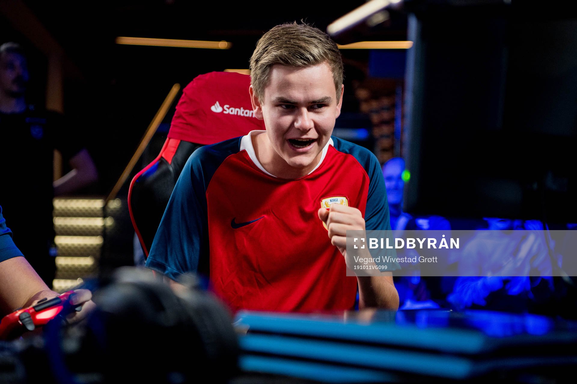 Anders Rasmussen of Norway celebrates
