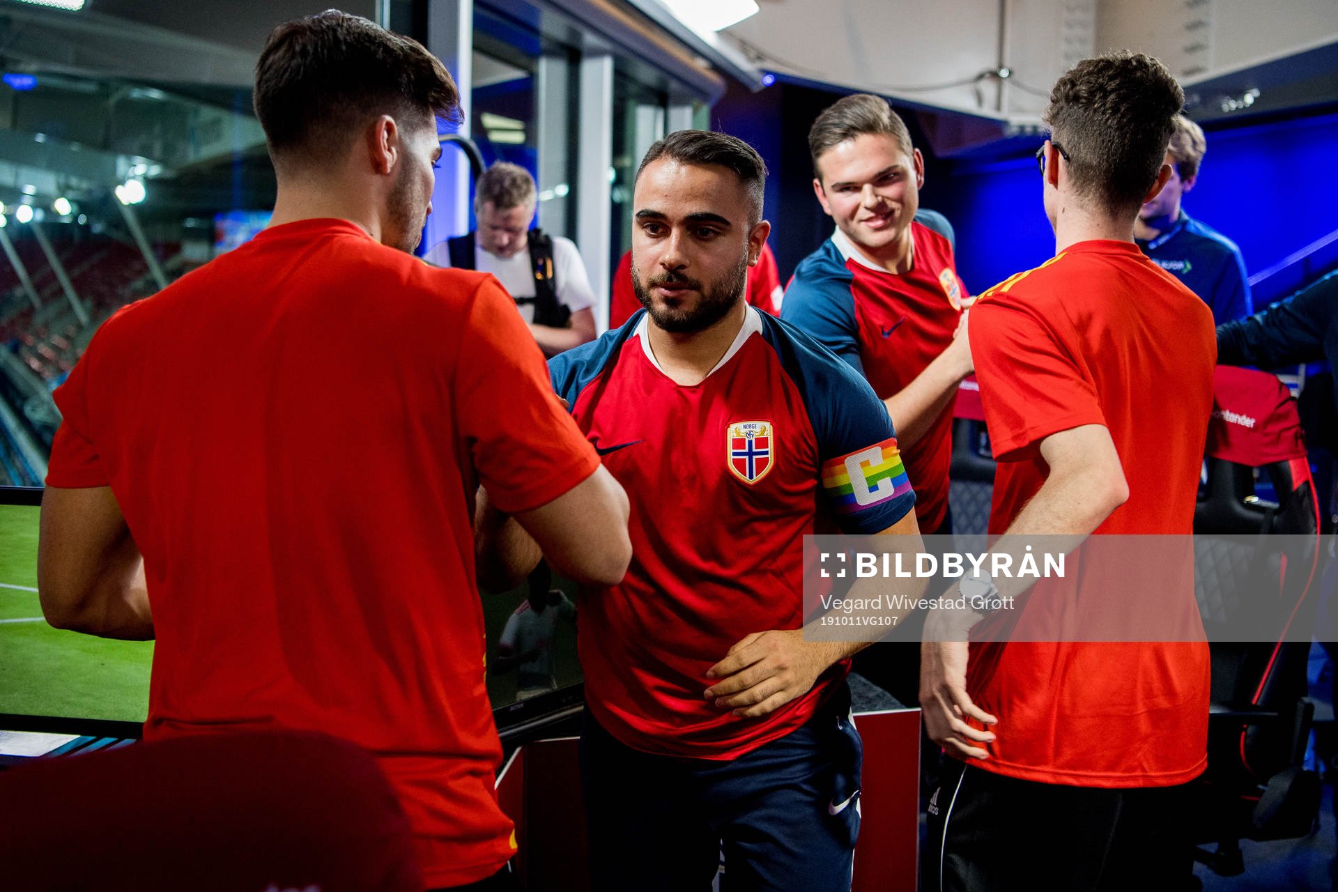 Arkan Resul of Norway after the e-football friendly match between Norway and Spain on October 11, 2019 in Oslo.