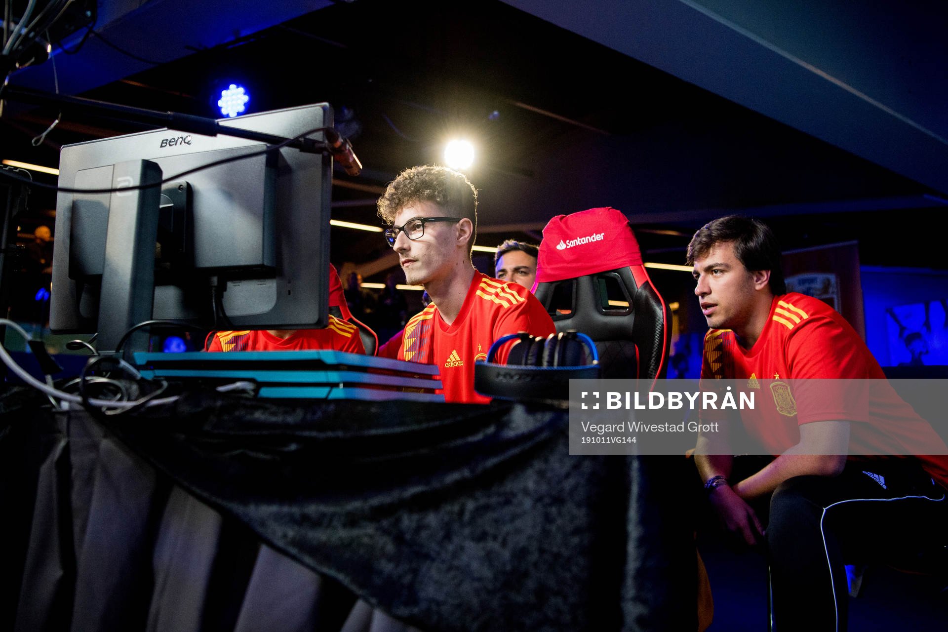 Players of Spain compete