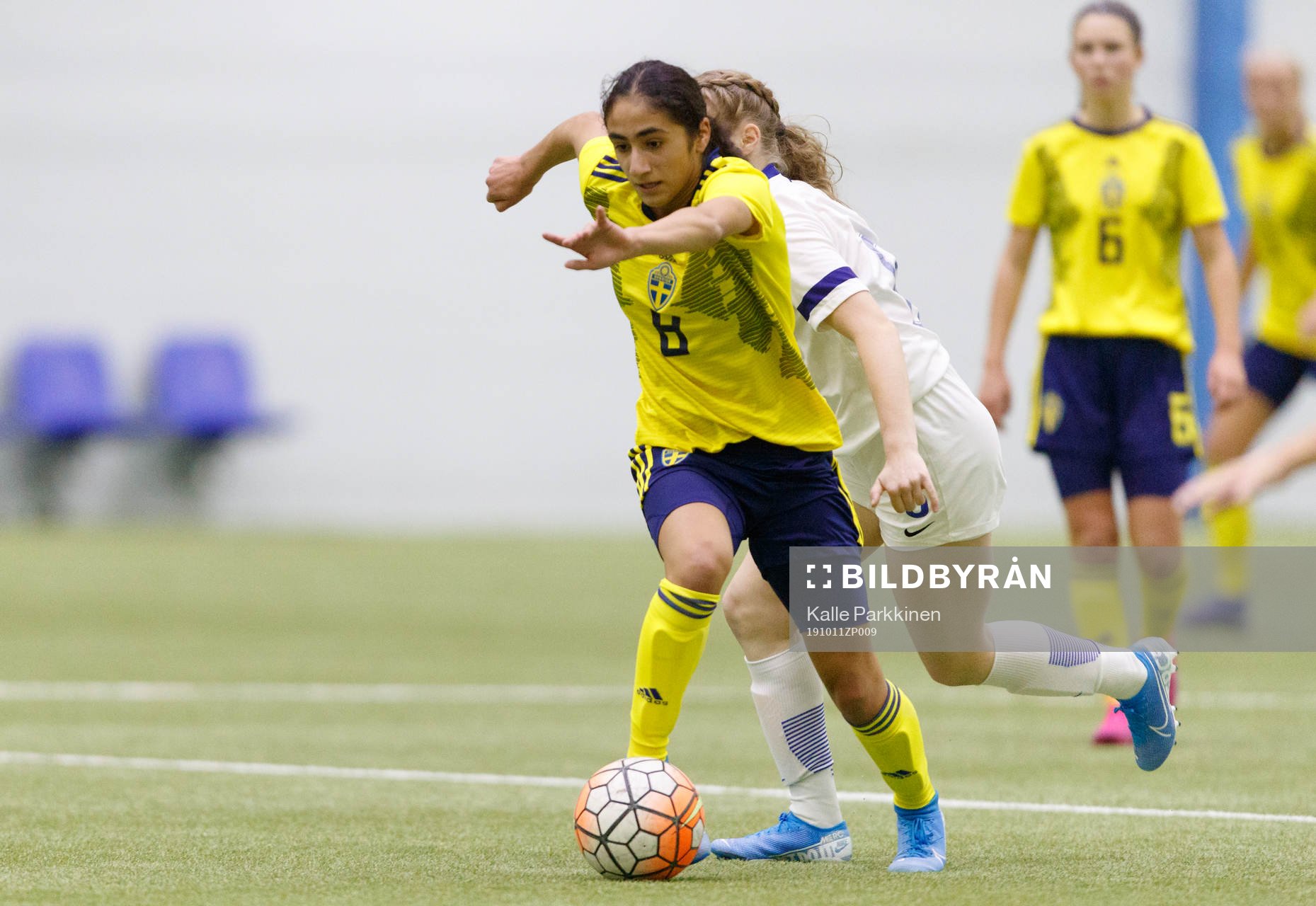  Nesrin Akgun #8, SWE during their Football U16 girls Finland - Sweden match at the Sami Hyypiä Arena 11. October  2019 in Eerikkilä, Finland. (Kalle Parkkinen/Newspix24)