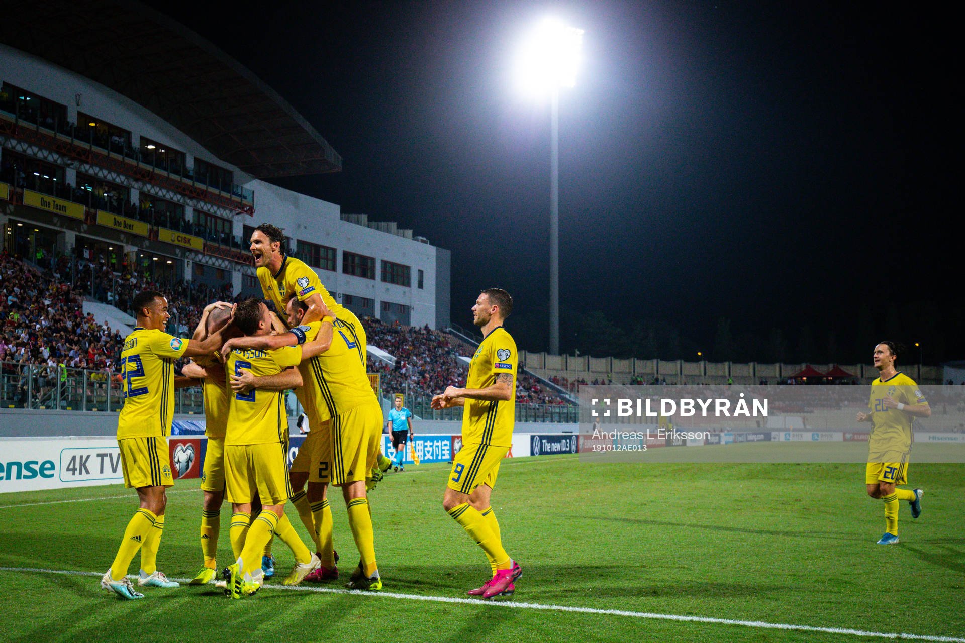 Marcus Danielson of Sweden celebrate with teammates