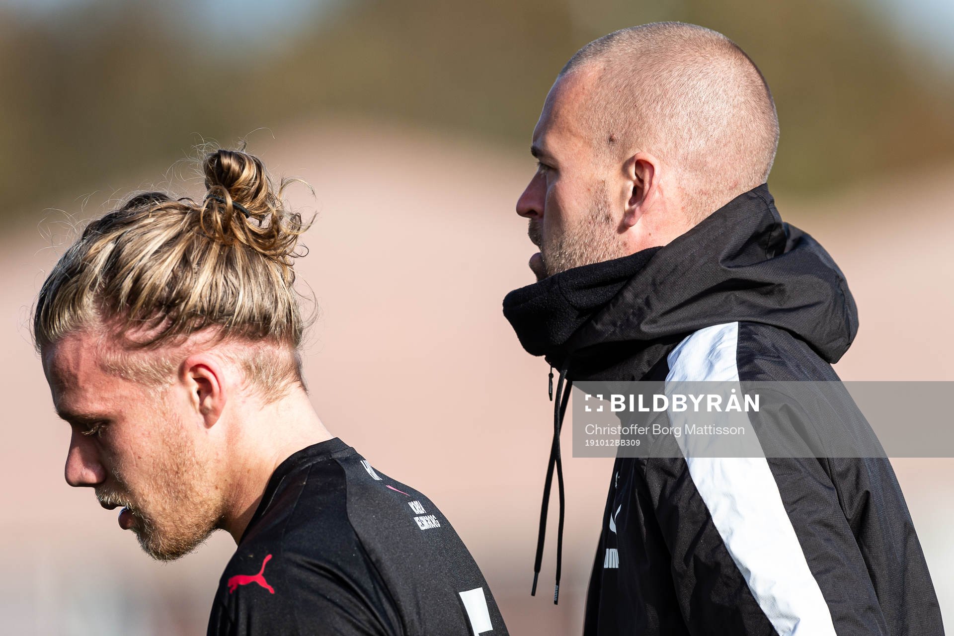 Hittarps Jonathan Olsson och tränare Anders Schönberg
