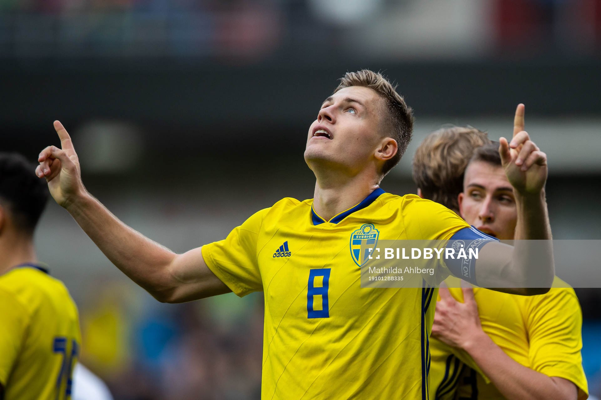 Mattias Svanberg of Sweden celebrates