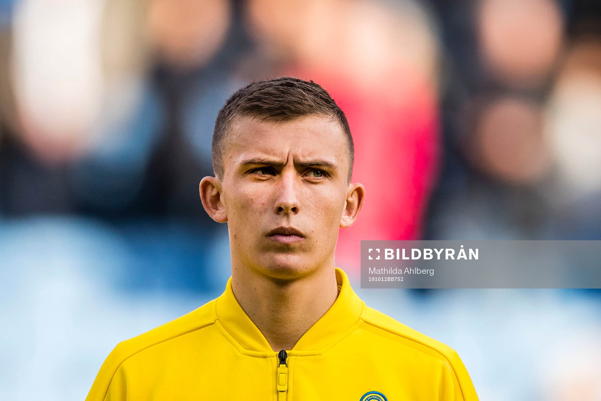 John Björkengren of Sweden ahead of the UEFA European Under-21 Qualifier football match between Sweden and Iceland on October 12, 2019 in Helsingborg.