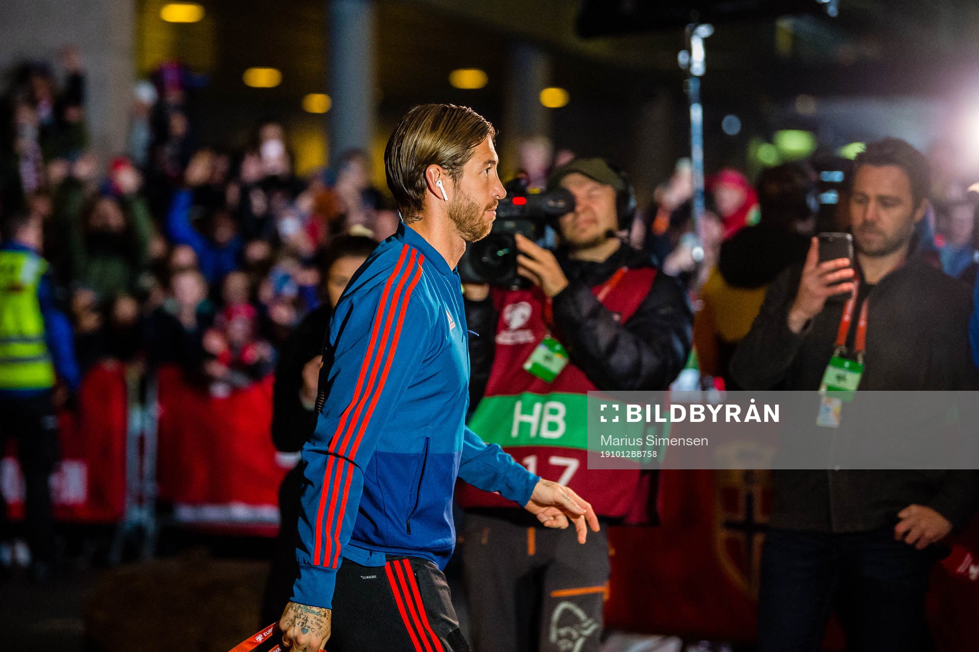 Sergio Ramos of Spain arrives