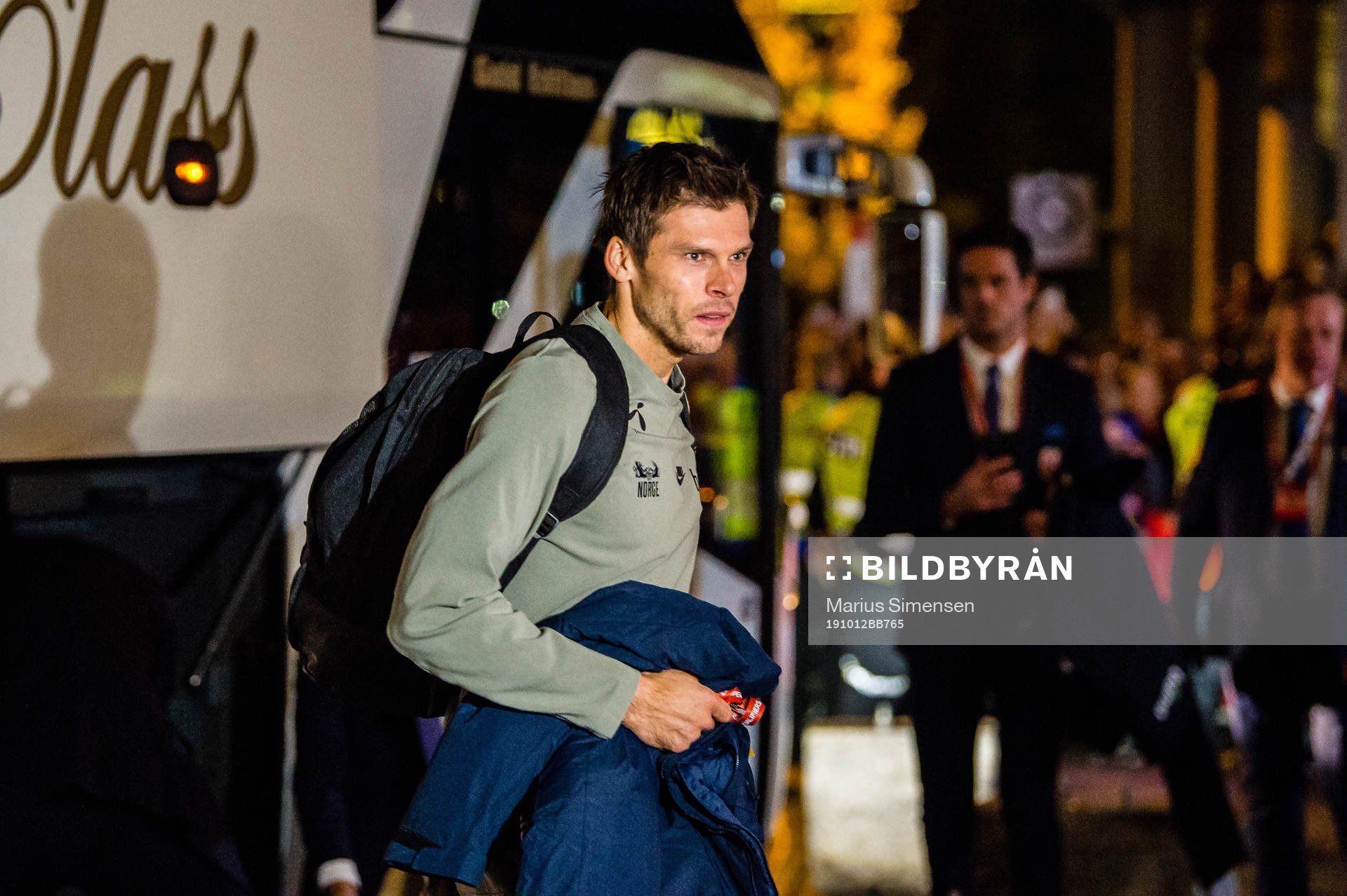 Rune Almenning Jarstein of Norway arrives