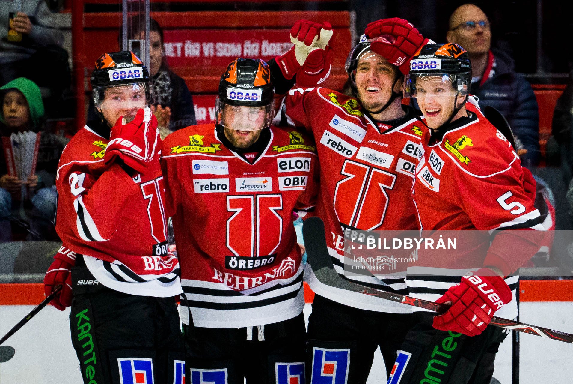 Örebros Linus Öberg, Aaron Irving, Max Lindholm och