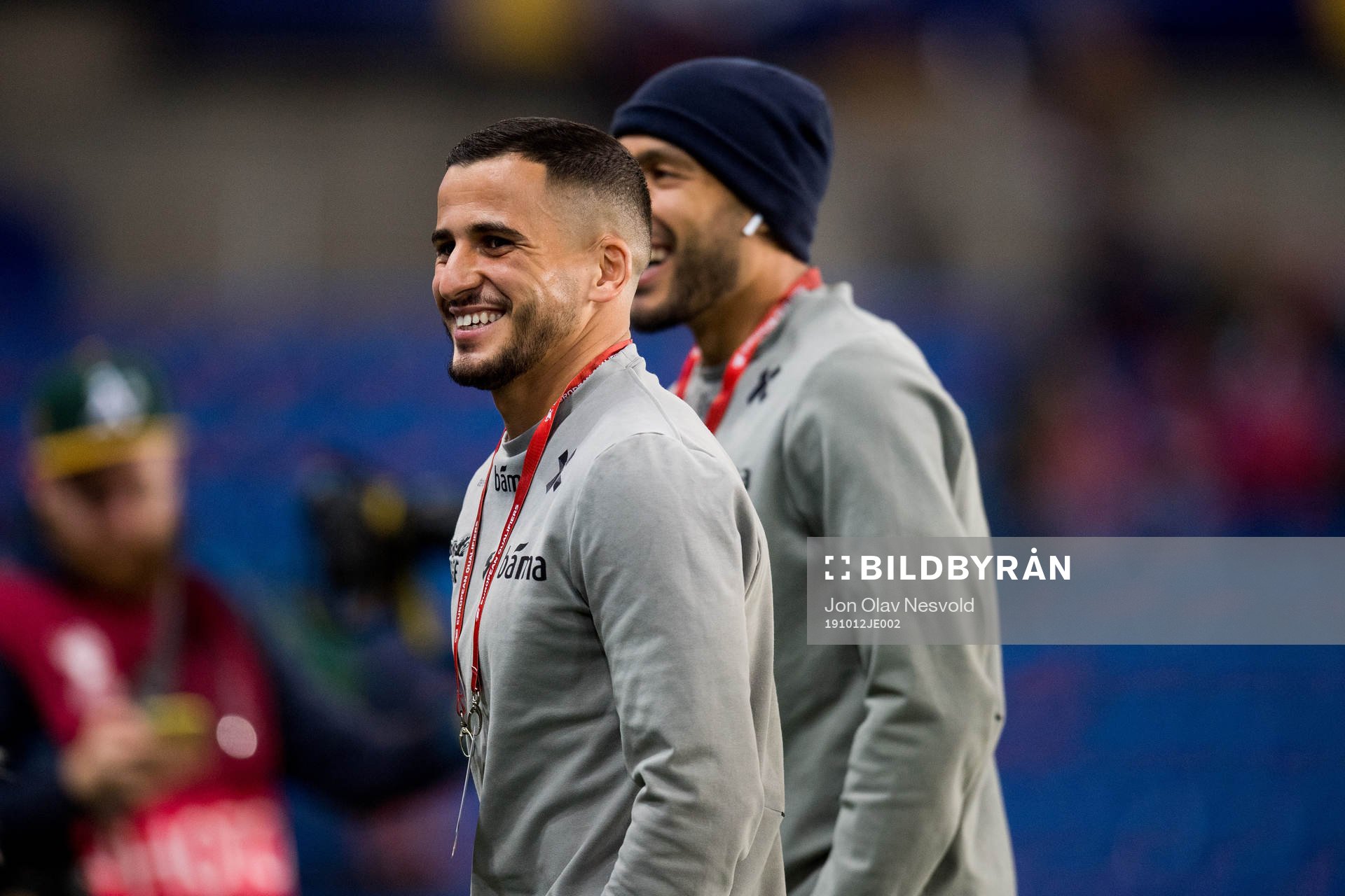 Omar Elabdellaoui and Haitam Aleesami (partly hidden) of