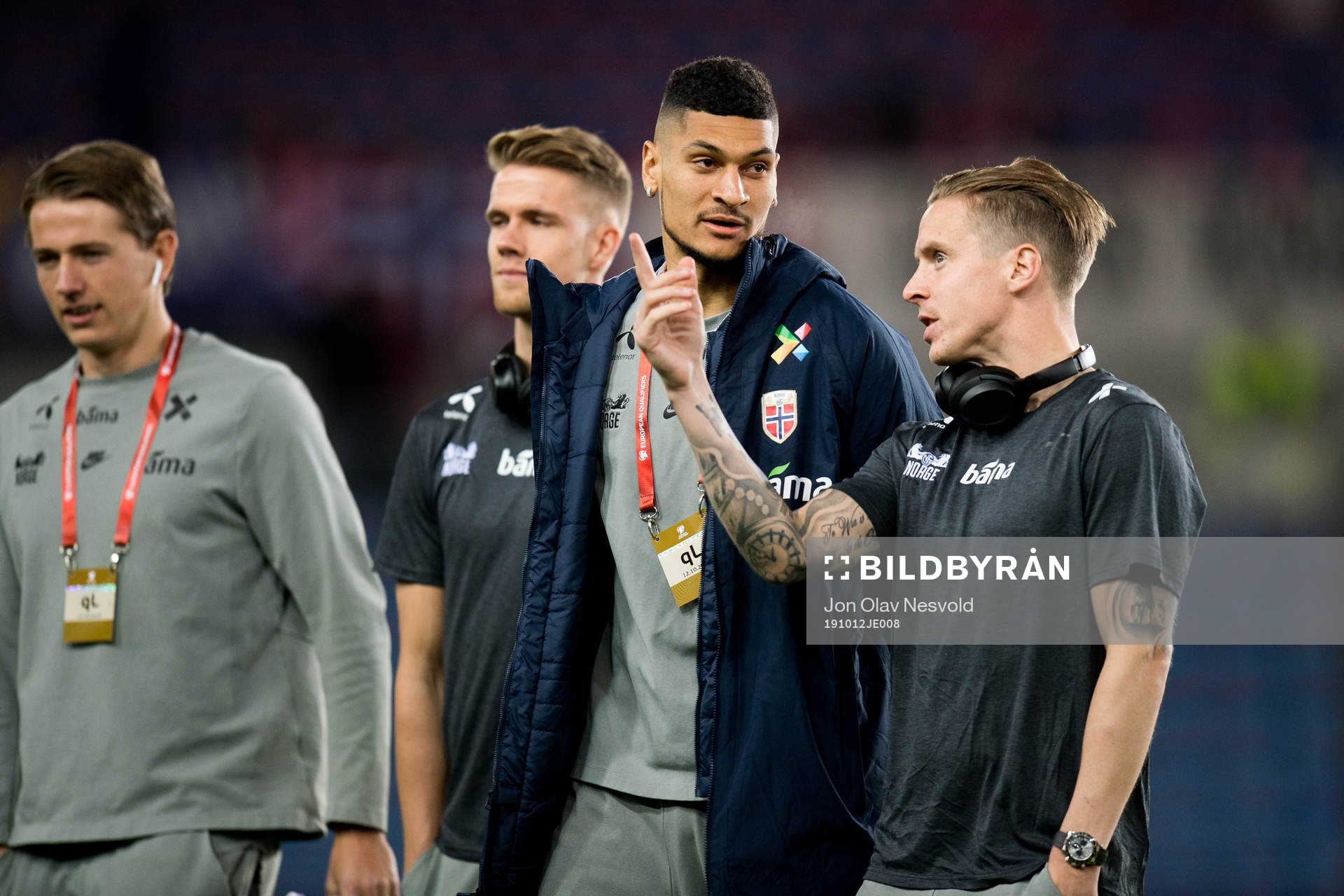 Sander Berge, Kristoffer Ajer, Bjørn Maars Johnsen and