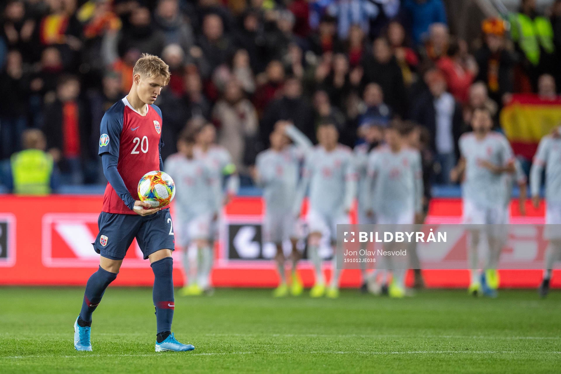 Martin Ødegaard of Norway looks dejected