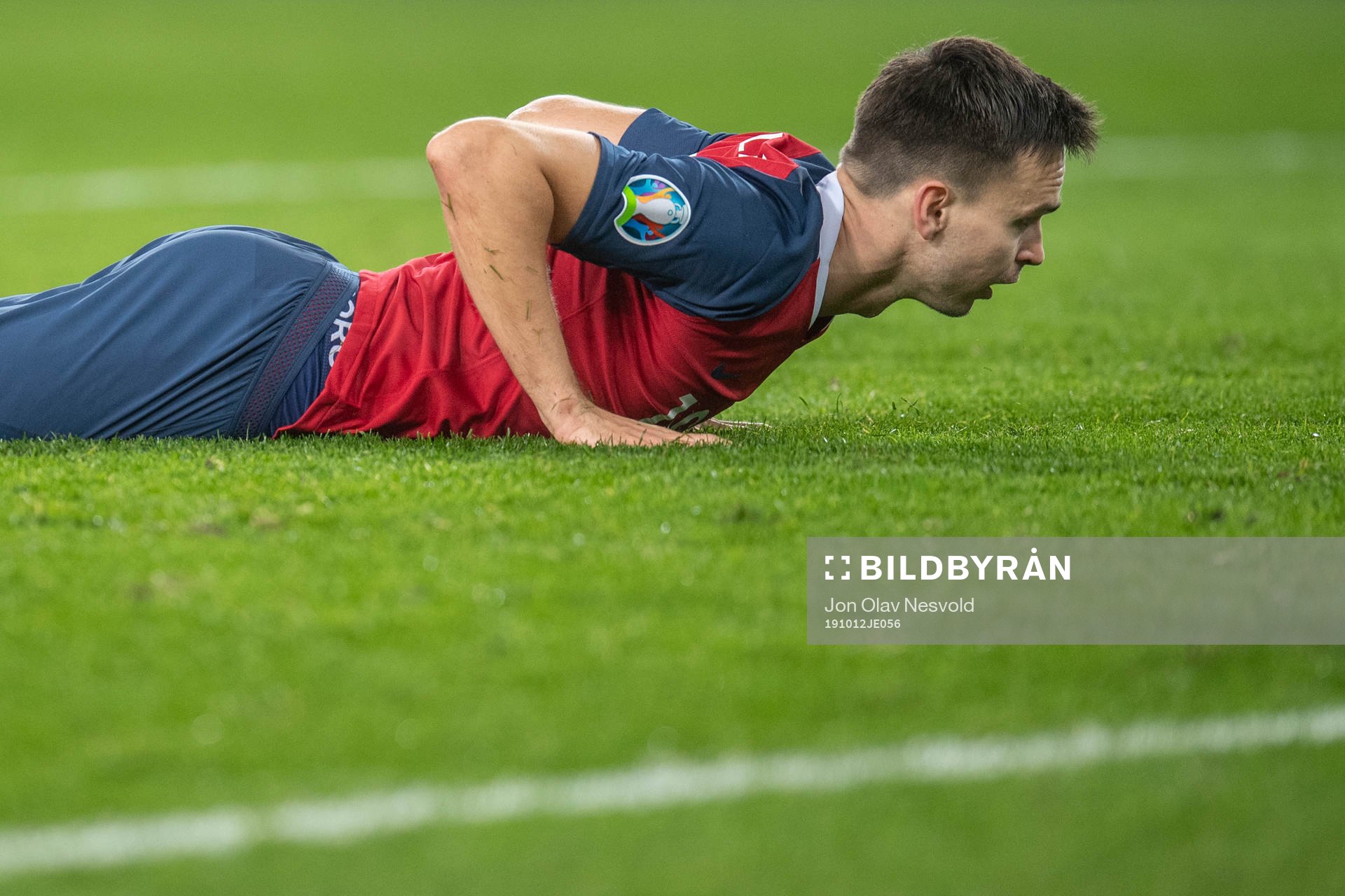 Ole Kristian Selnæs of Norway looks dejected