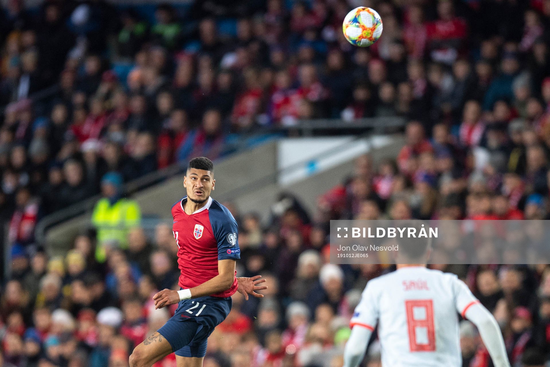 Bjørn Maars Johnsen of Norway and Saul Niguez of Spain