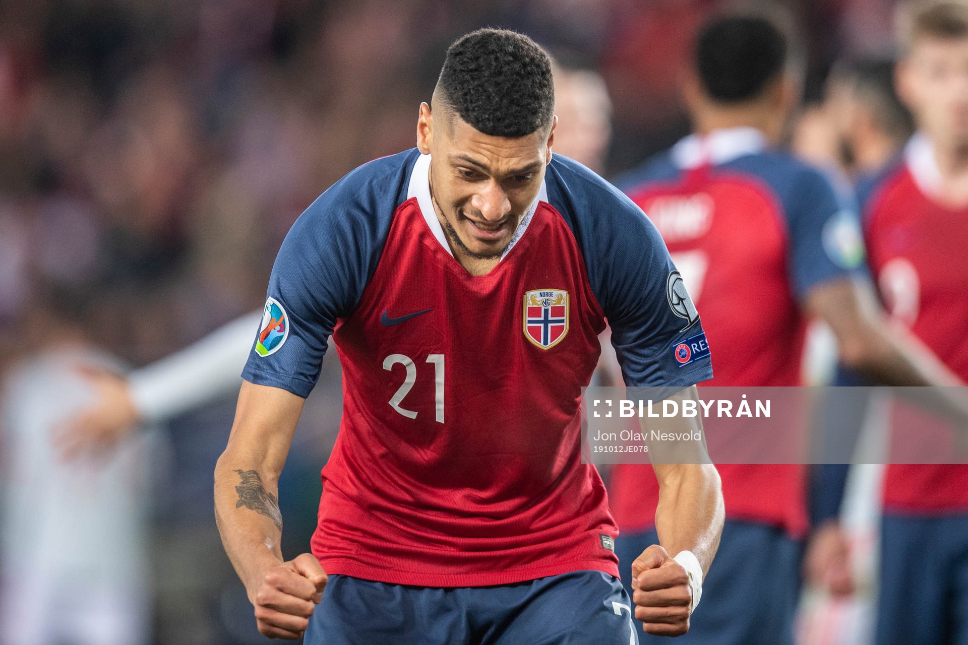 Bjørn Maars Johnsen of Norway celebrates