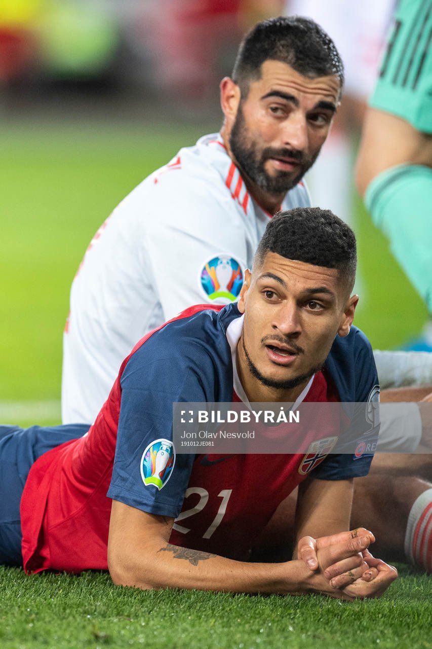 Bjørn Maars Johnsen of Norway looks dejected