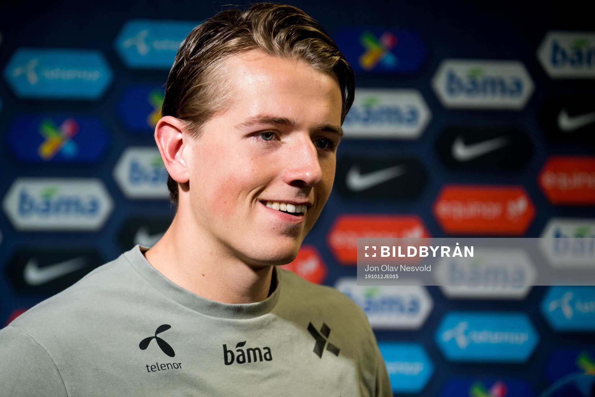 Sander Berge of Norway after the UEFA Euro Qualifier football match between Norway and Spain on October 12, 2019 in Oslo.