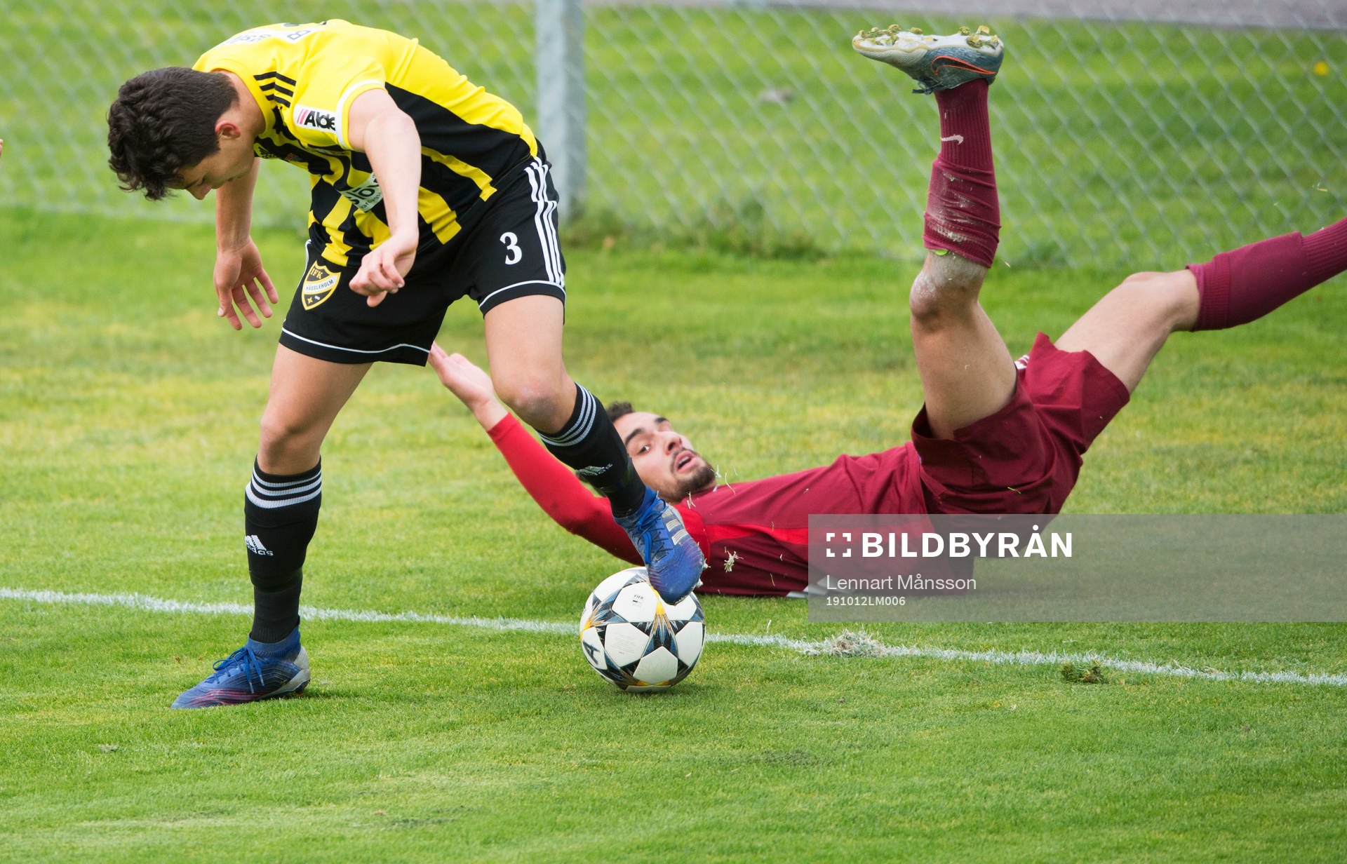 IFK Hässleholms Isak Orajärvi i matchen i division 2