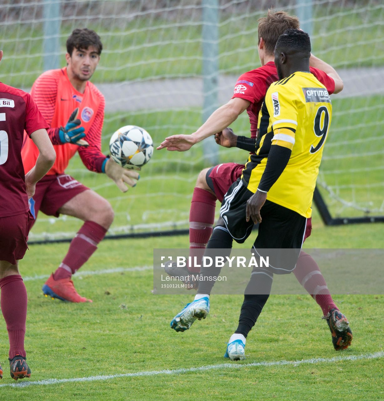 IFK Hässleholms Mike Andrews i matchen i division 2 mellan IFK Hässleholm och Råslätt i Hässleholm 12 oktober 2019.  
