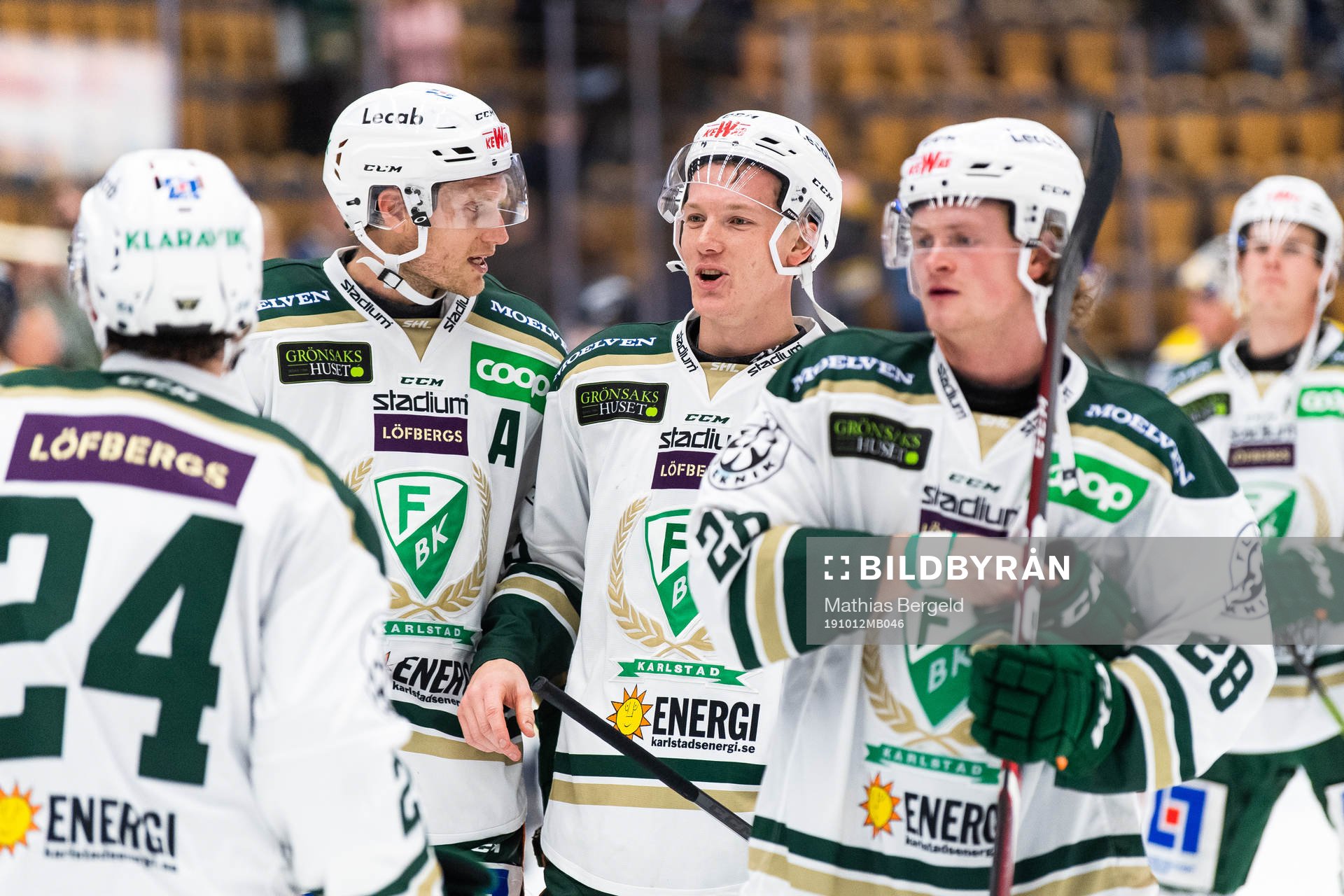 Färjestads Johan Ryno, Gustav Rydahl och Linus Arnesson