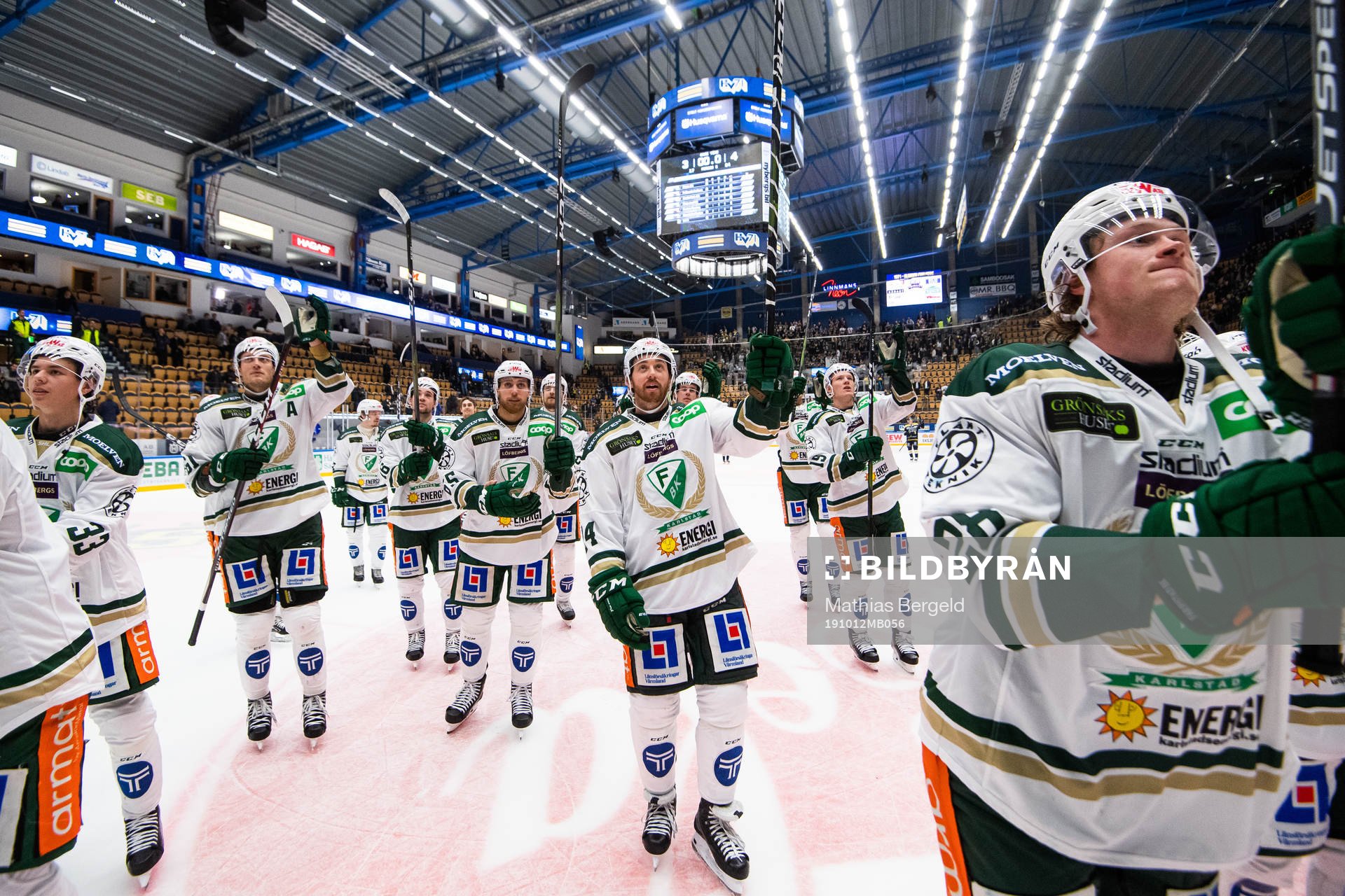 Färjestads Albert Johansson, Johan Ryno, Vojtech Mozik,