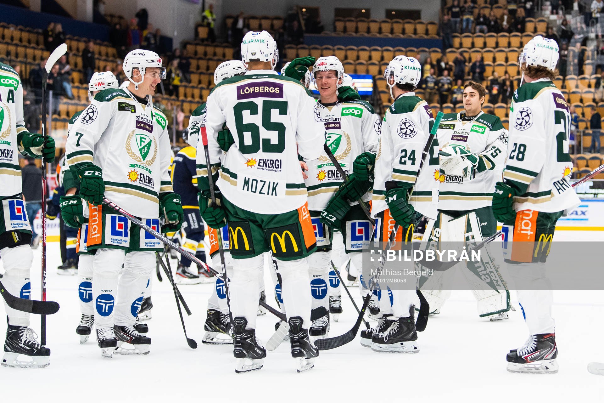 Färjestads Johan Ivarsson, Gustav Rydahl, Jonathon Blum,