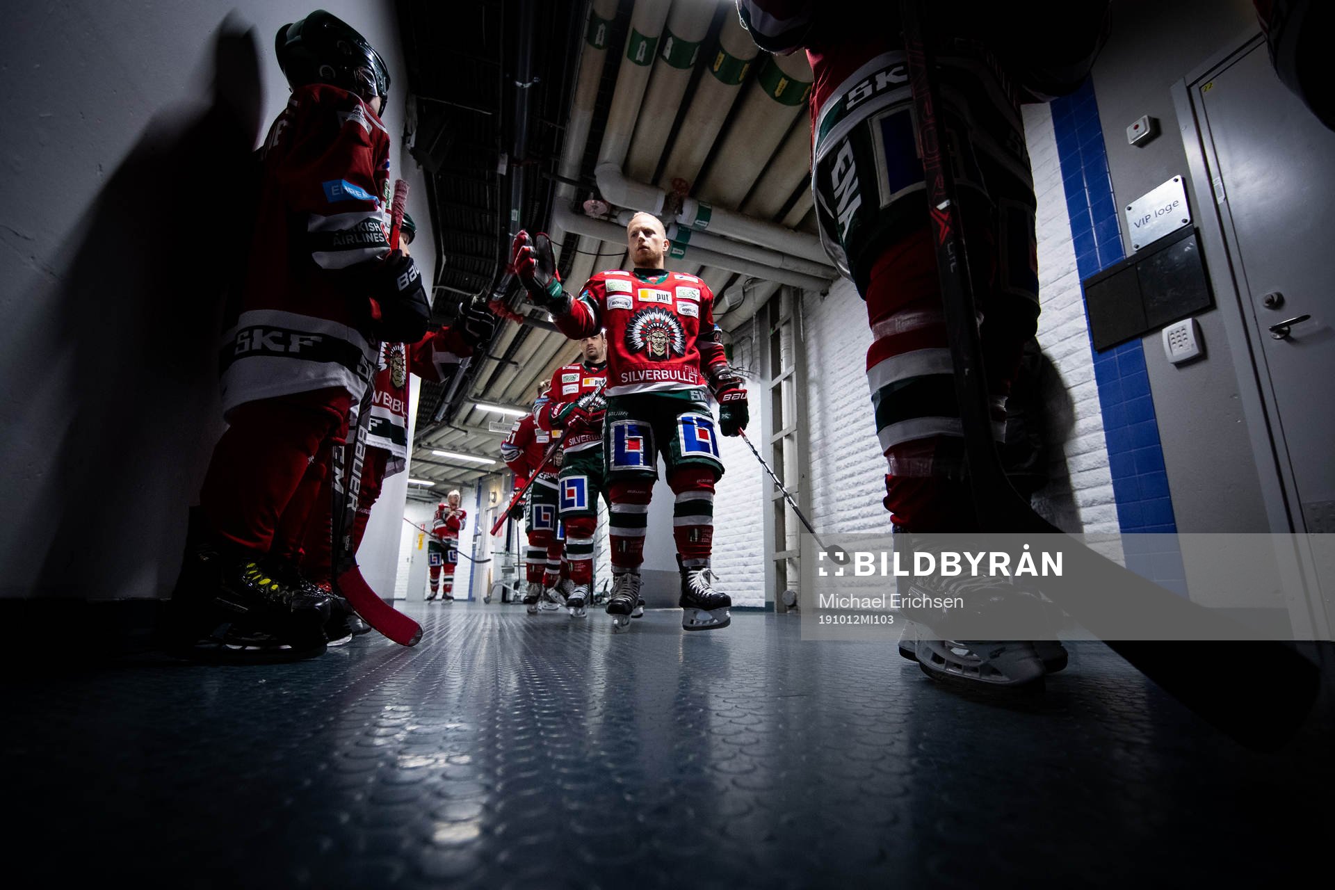 Frölundas Ryan Lasch innan ishockeymatchen i SHL mellan