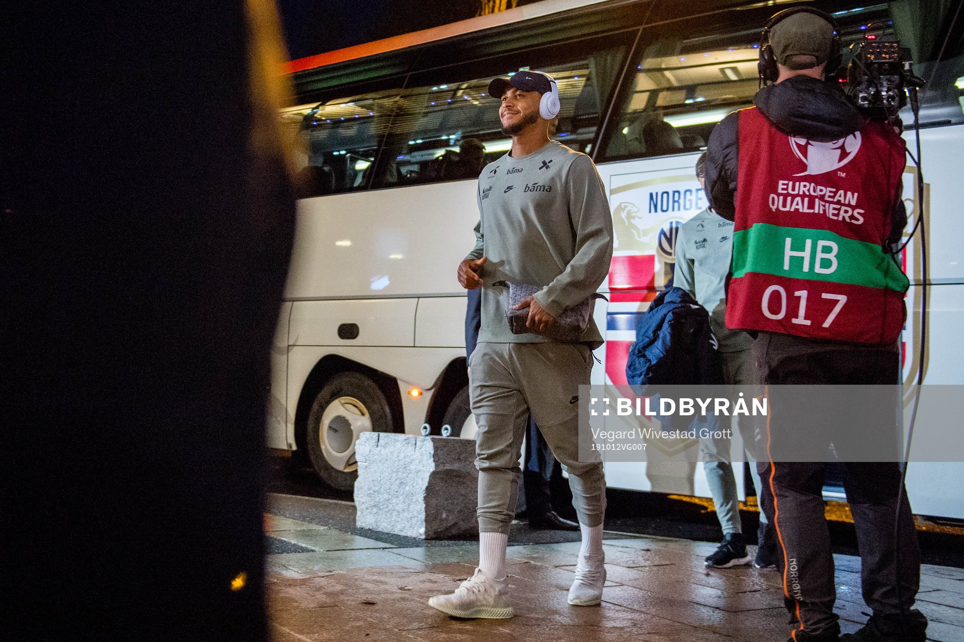 Joshua King of Norway arrives