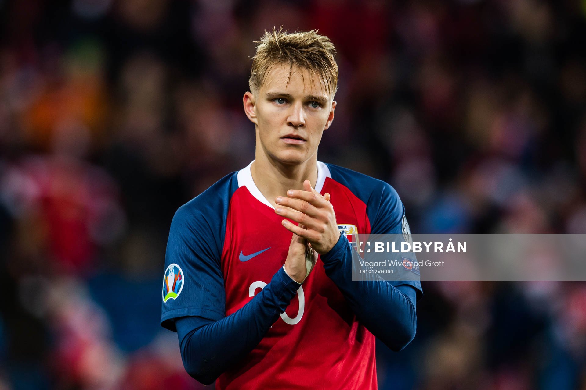 Martin Ødegaard of Norway celebrates