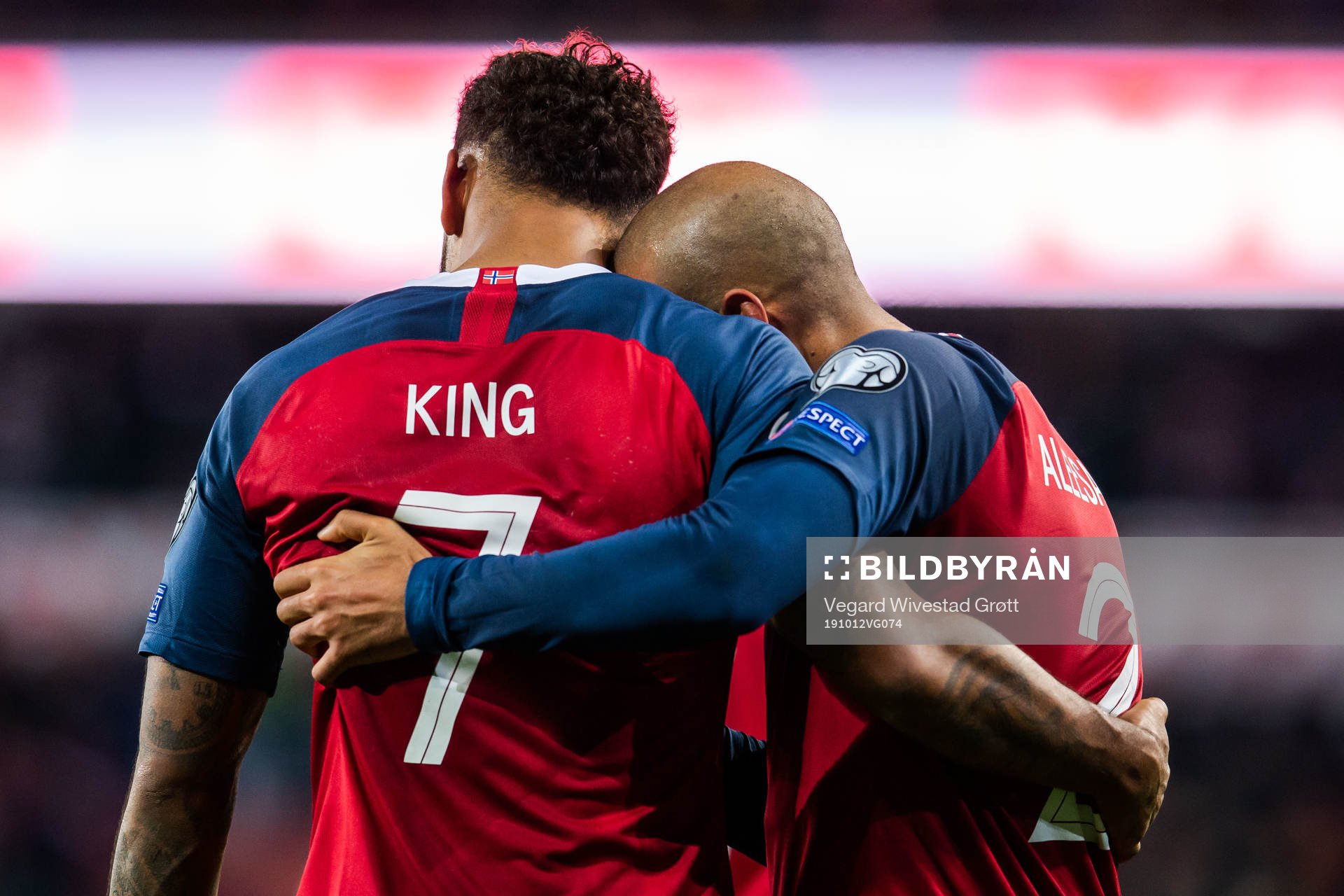 Joshua King and Haitam Aleesami of Norway celebrate