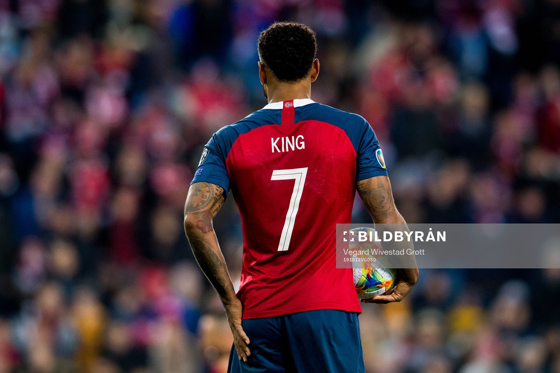 Joshua King of Norway prepares to take a penalty kick