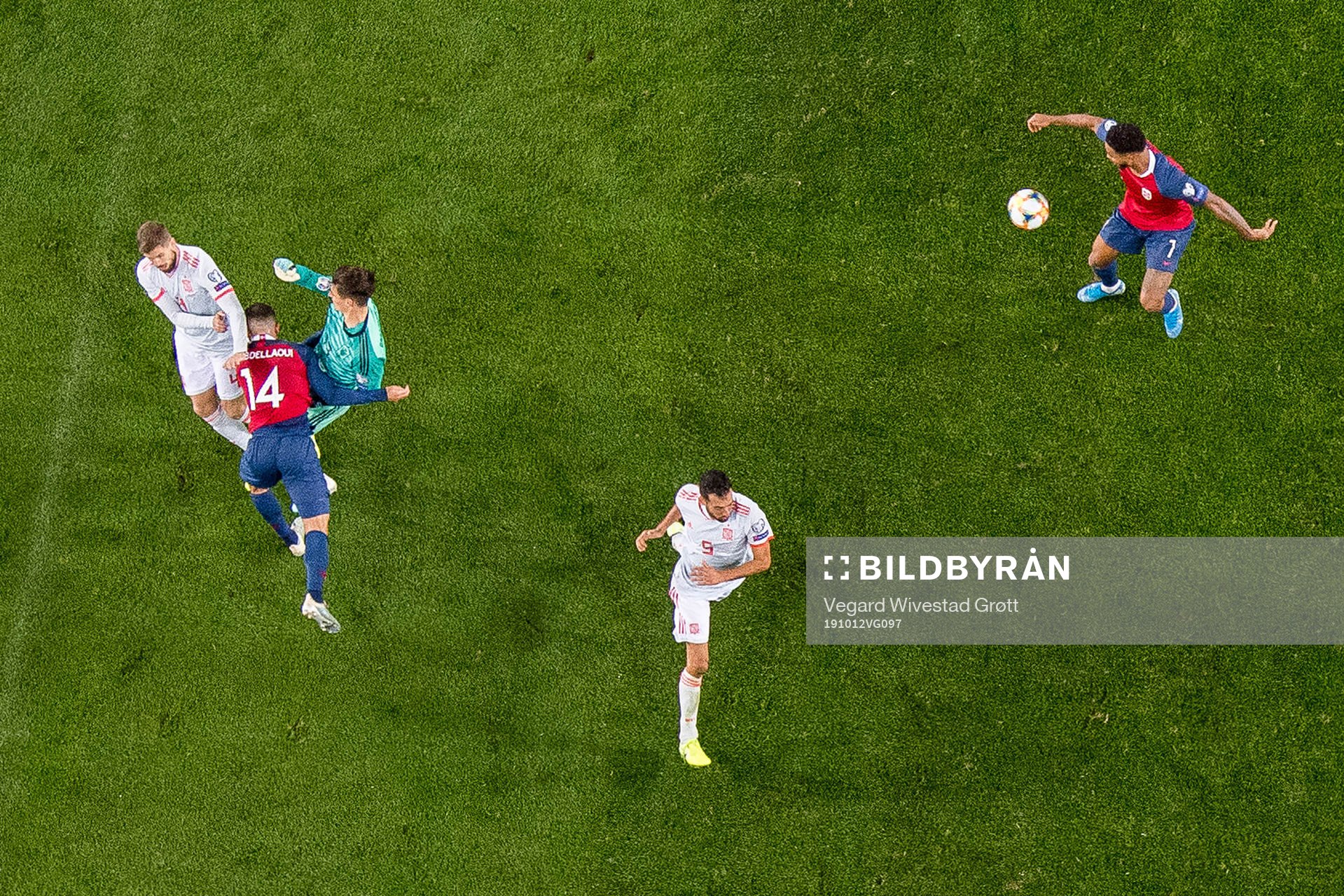 Omar Elabdellaoui of Norway is brought down by goalkeeper
