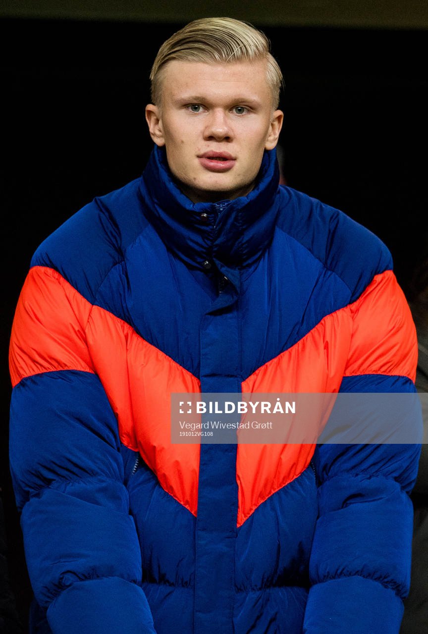 Erling Braut Haaland of Norway in the stands