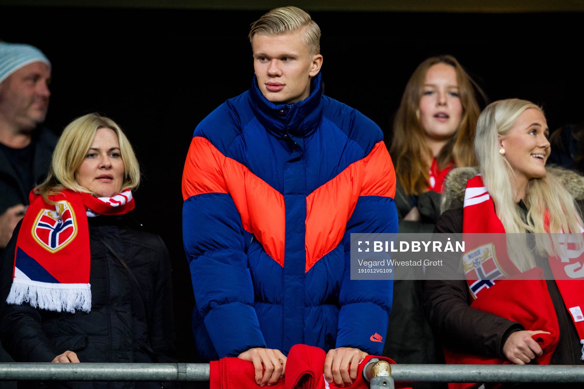 Erling Braut Haaland of Norway in the stands