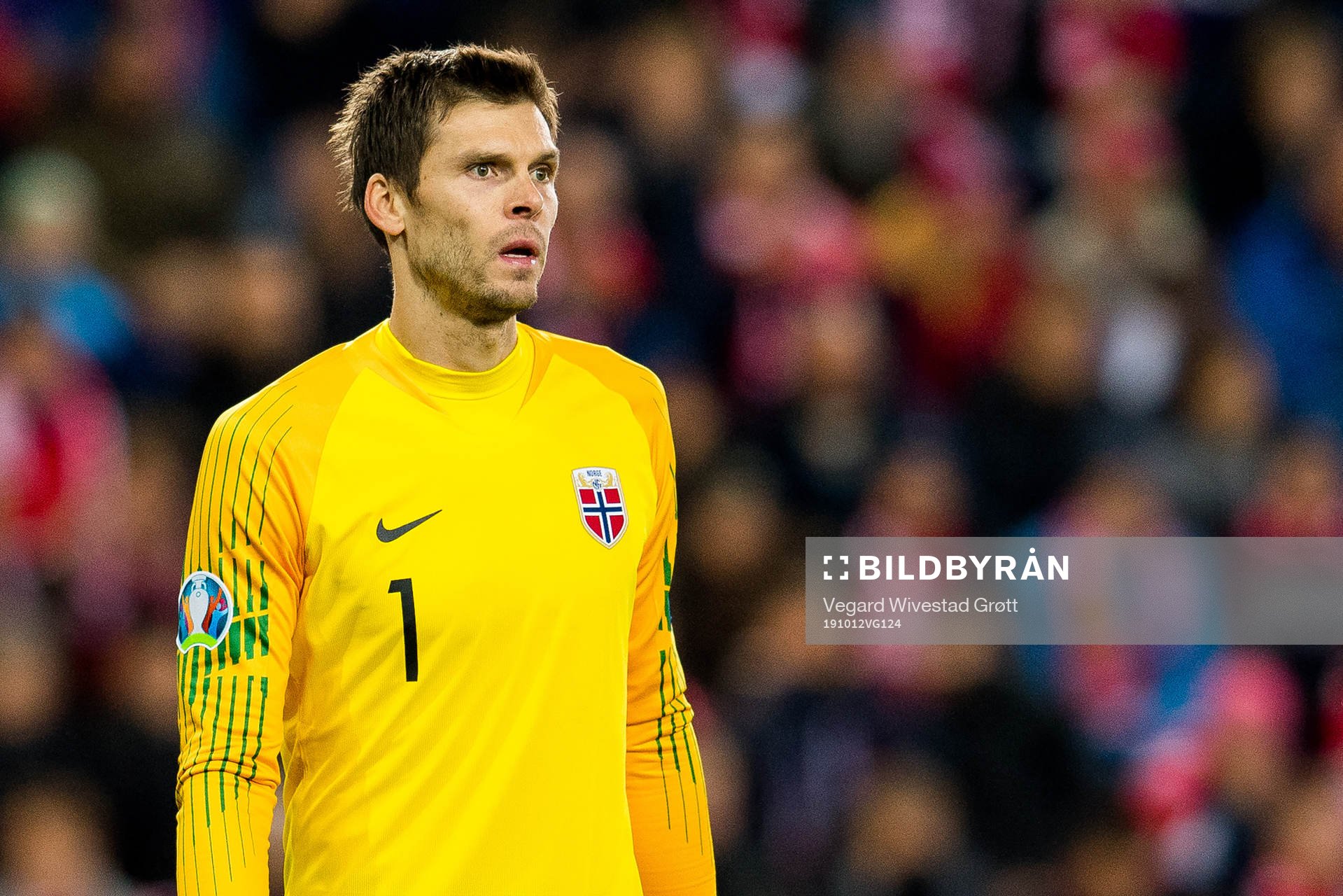 Goalkeeper Rune Almenning Jarstein of Norway