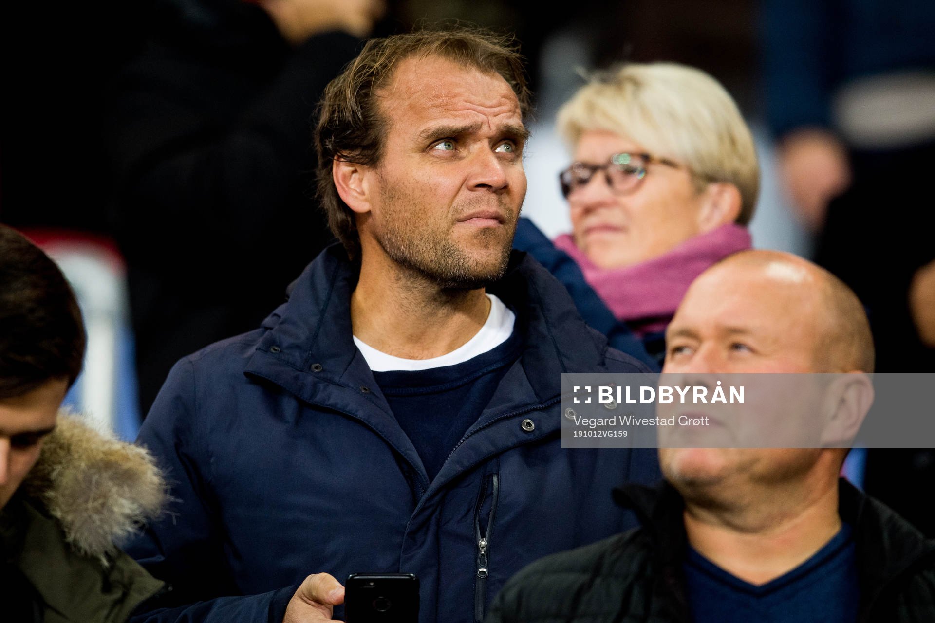 Hans Erik Ødegaard in the stands
