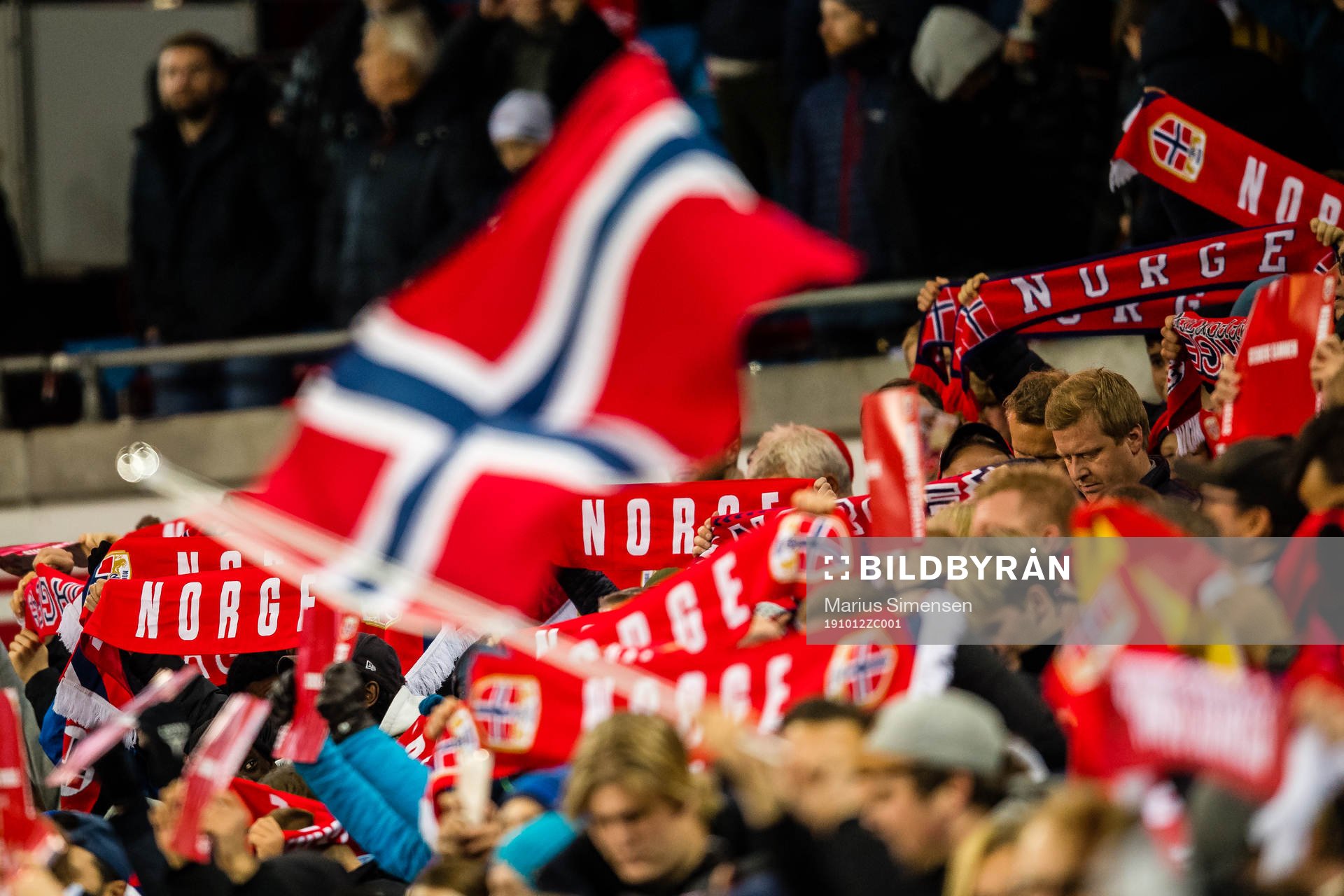 Spectators in the stands