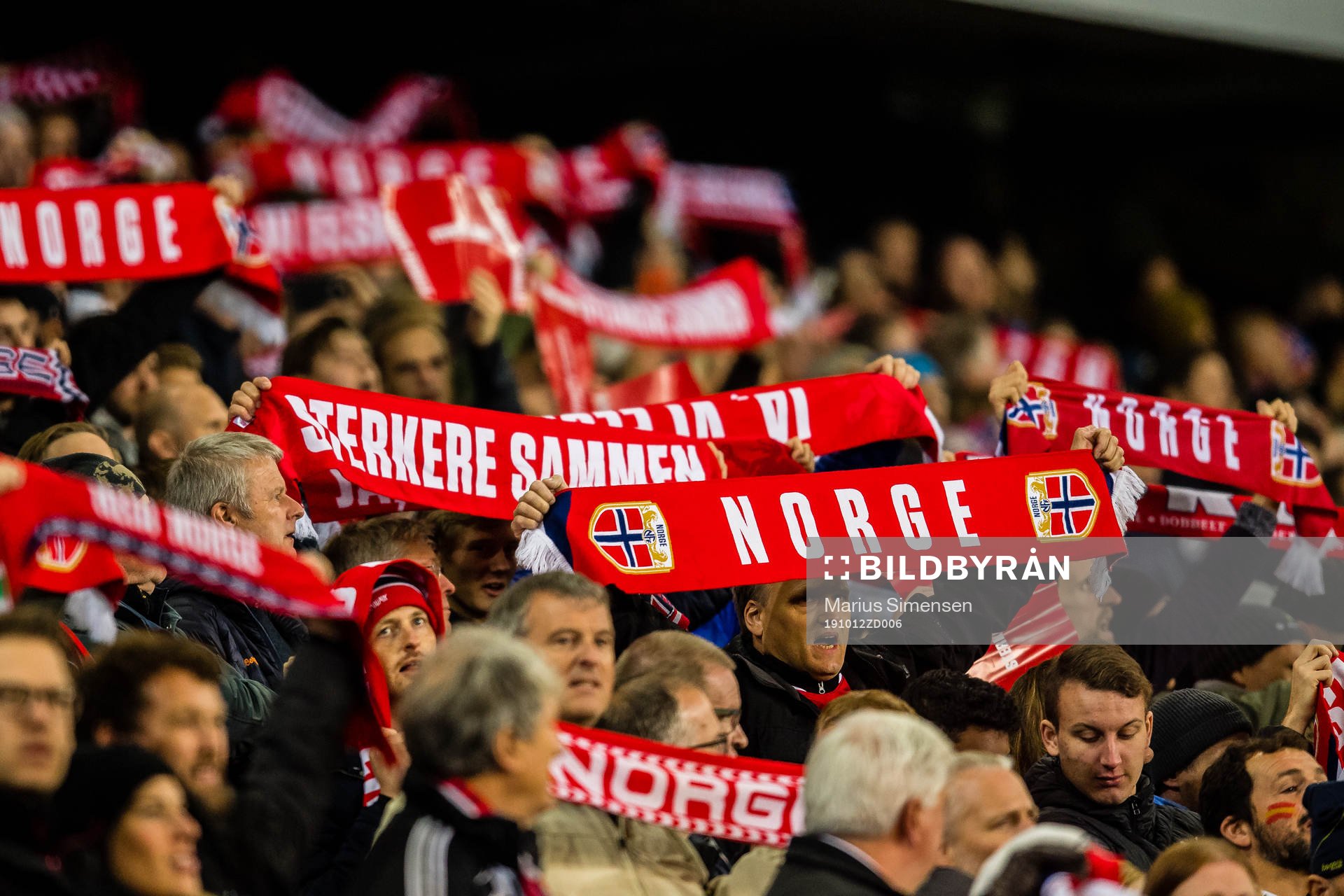 Spectators in the stands