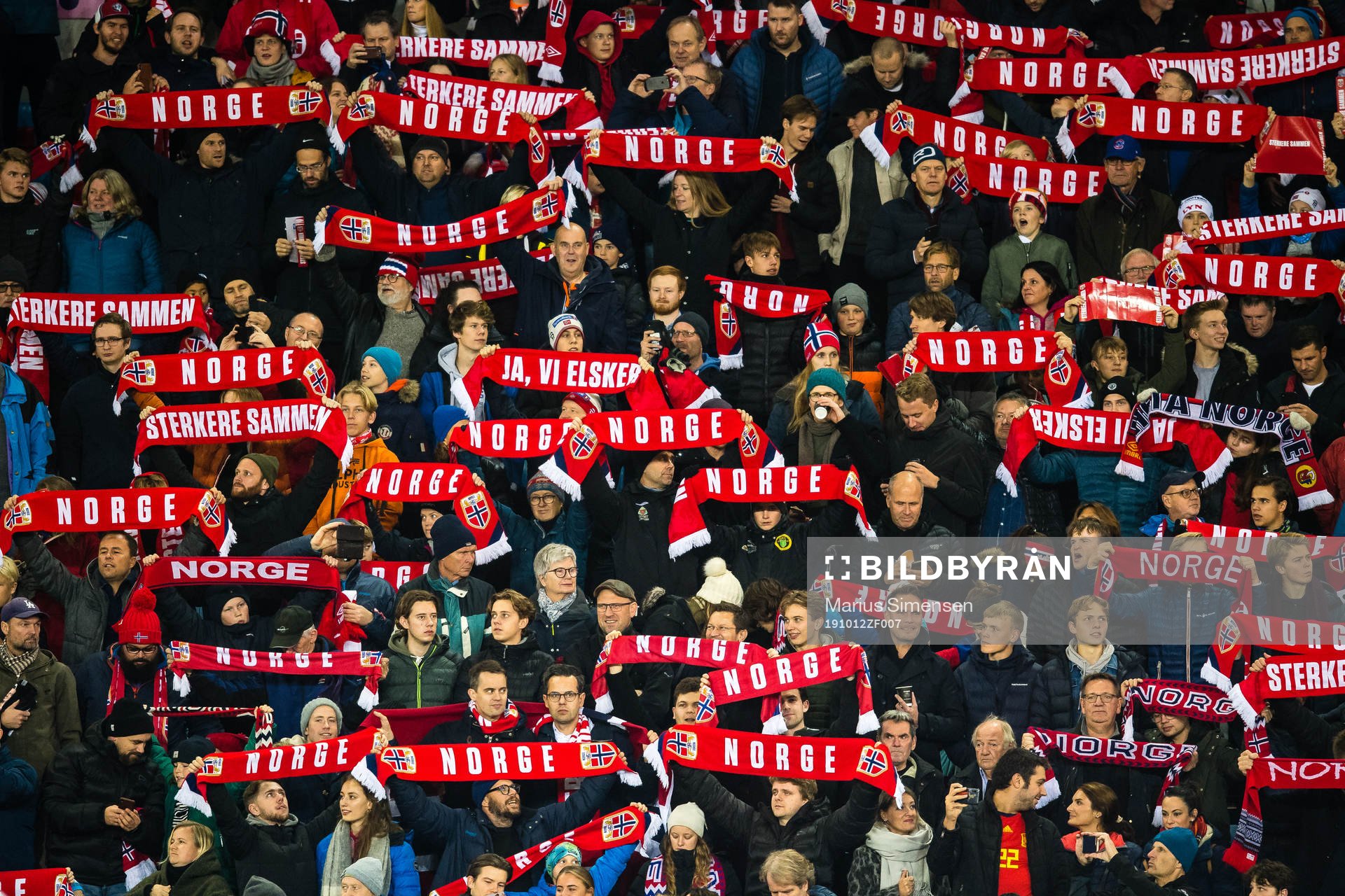 Spectators in the stands
