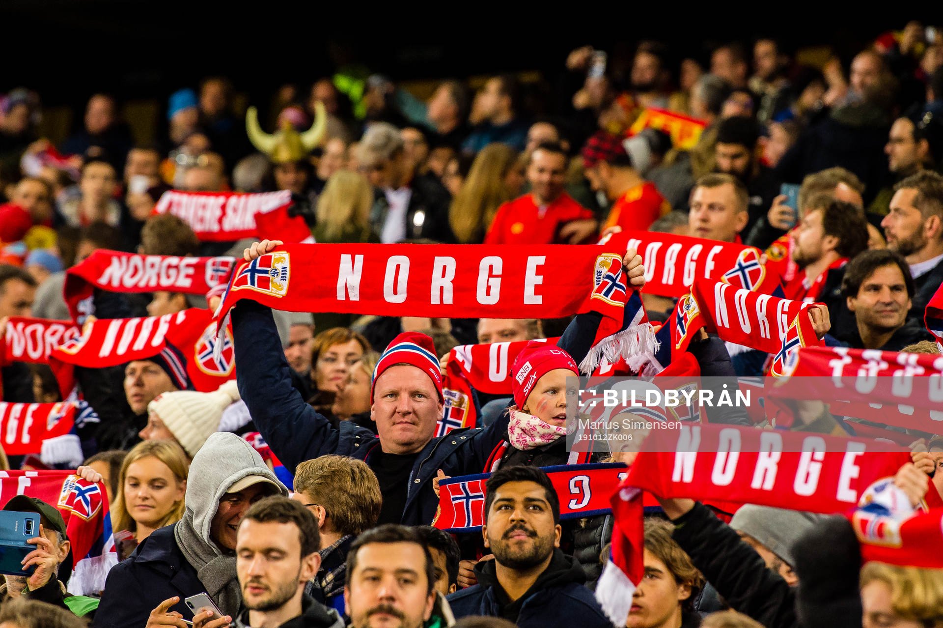 Spectators in the stands