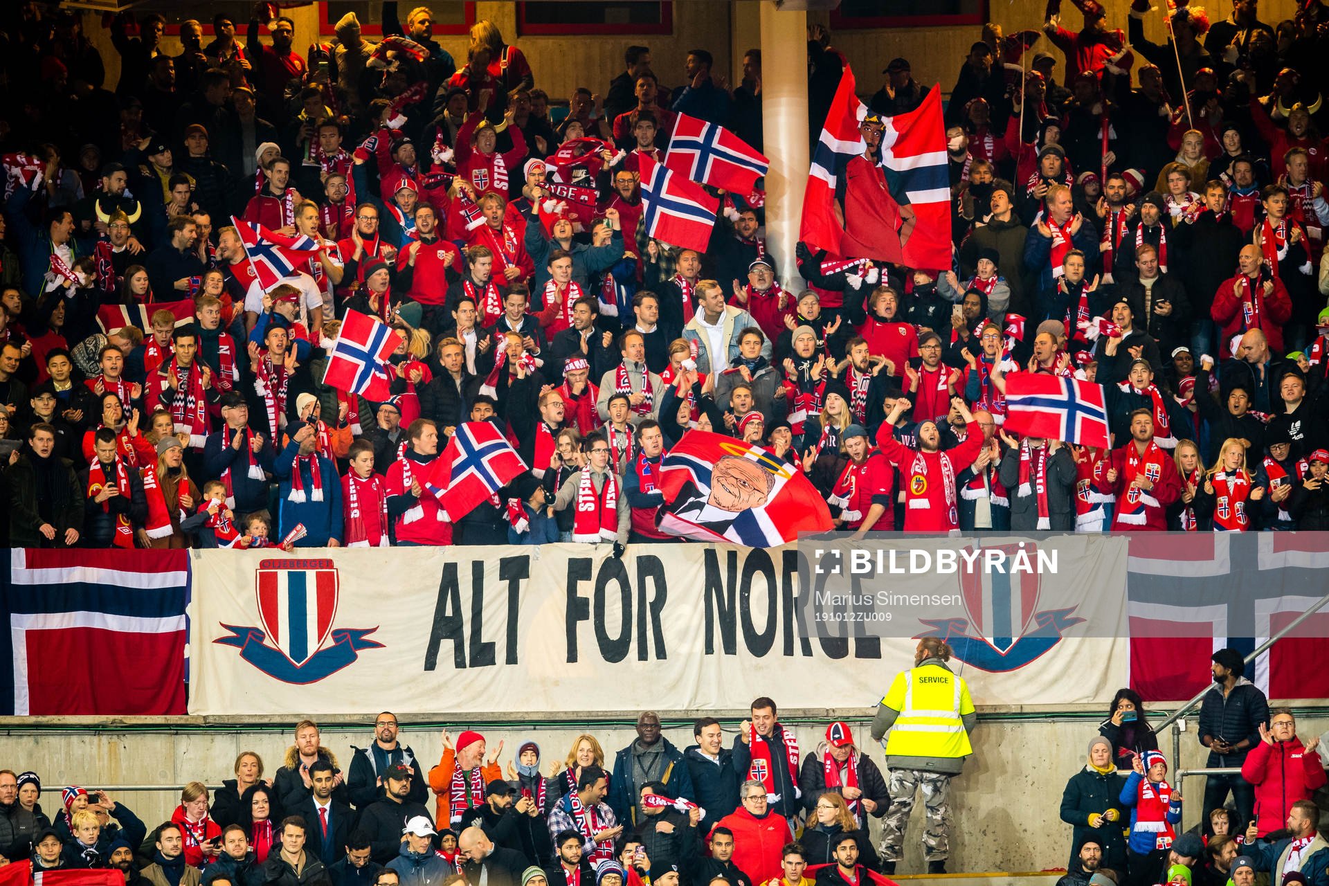 Spectators in the stands
