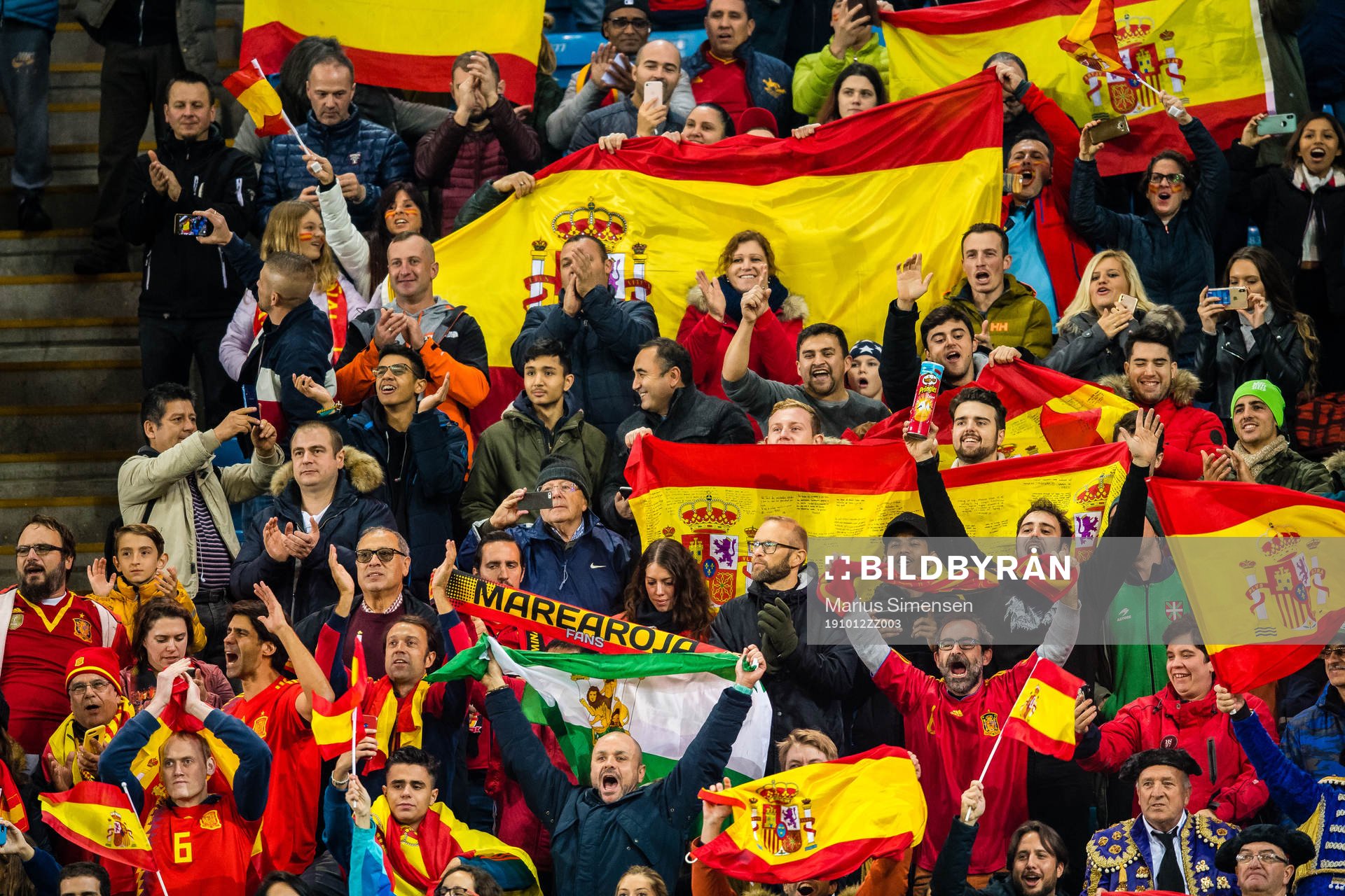 Spectators in the stands