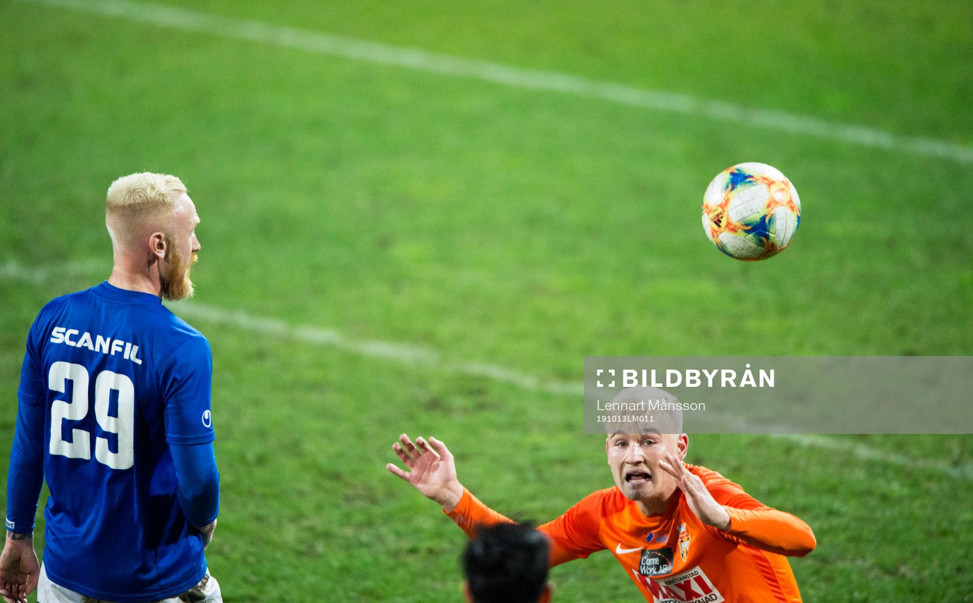 Kristianstads Linus Svensson i matchen i division 1 mellan