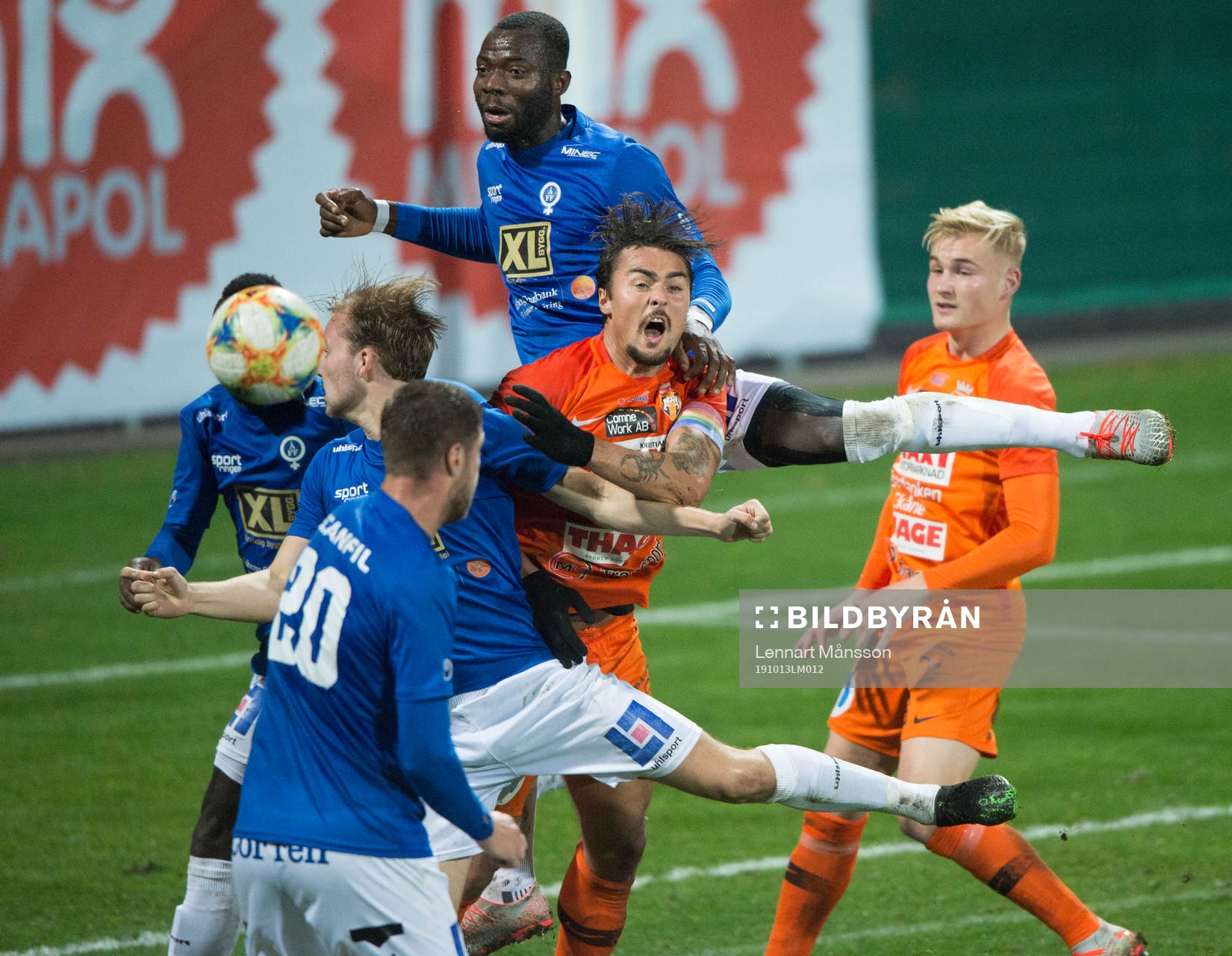Kristianstads Armin Aganovic i matchen i division 1 mellan