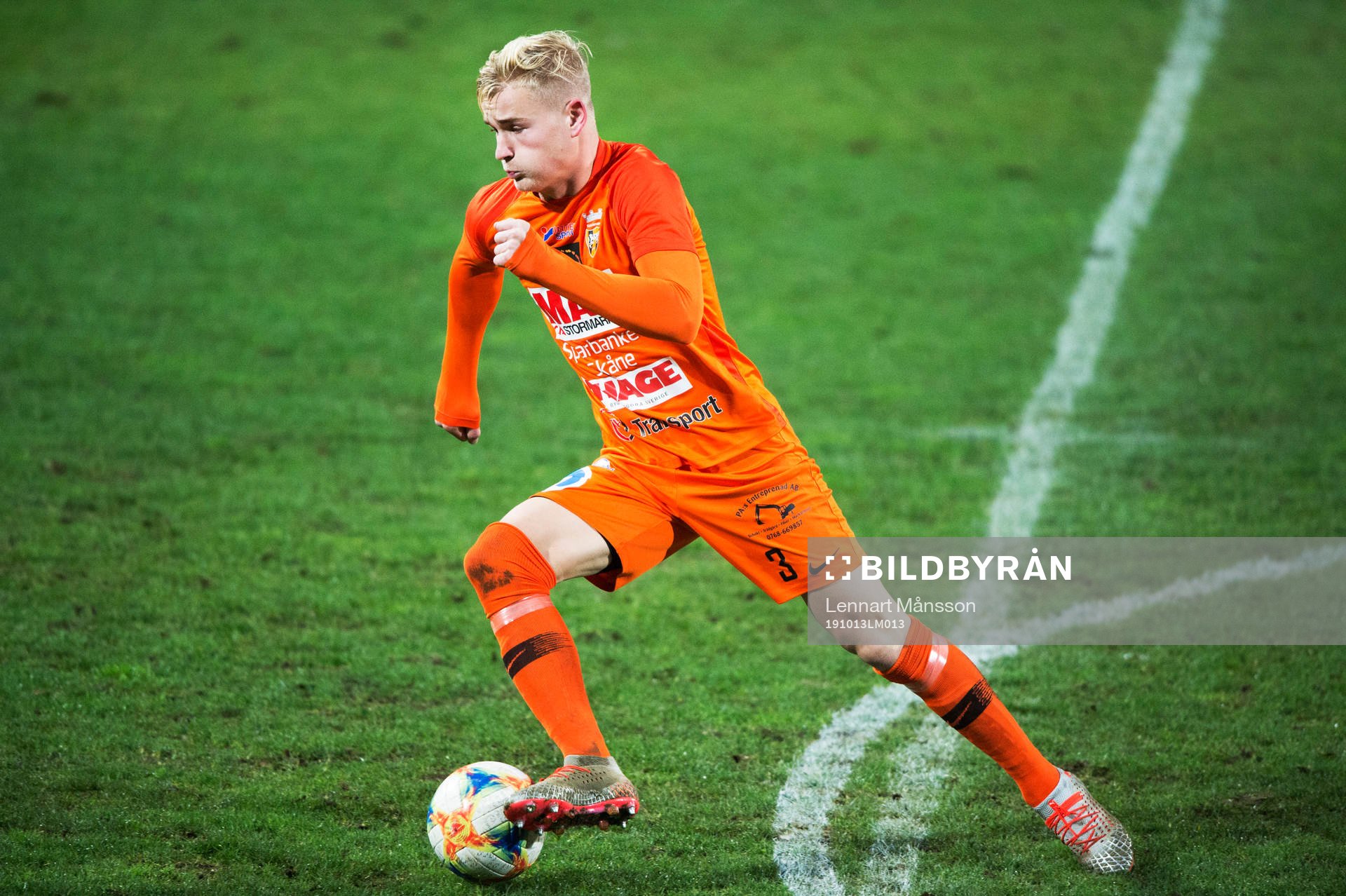 Kristianstads Linus Svensson i matchen i division 1 mellan