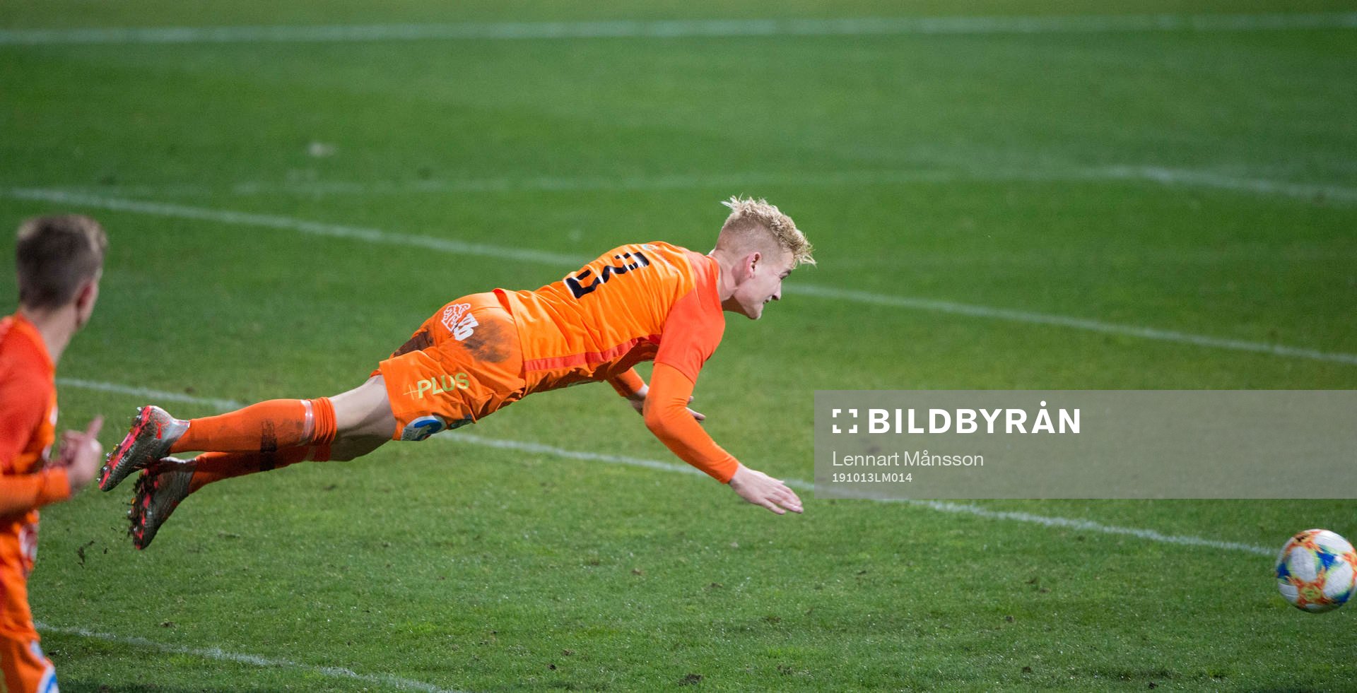 Kristianstads Linus Svensson i matchen i division 1 mellan Kristianstads FC och Åtvidabergs FF i Kristianstad 13 oktober 2019.  